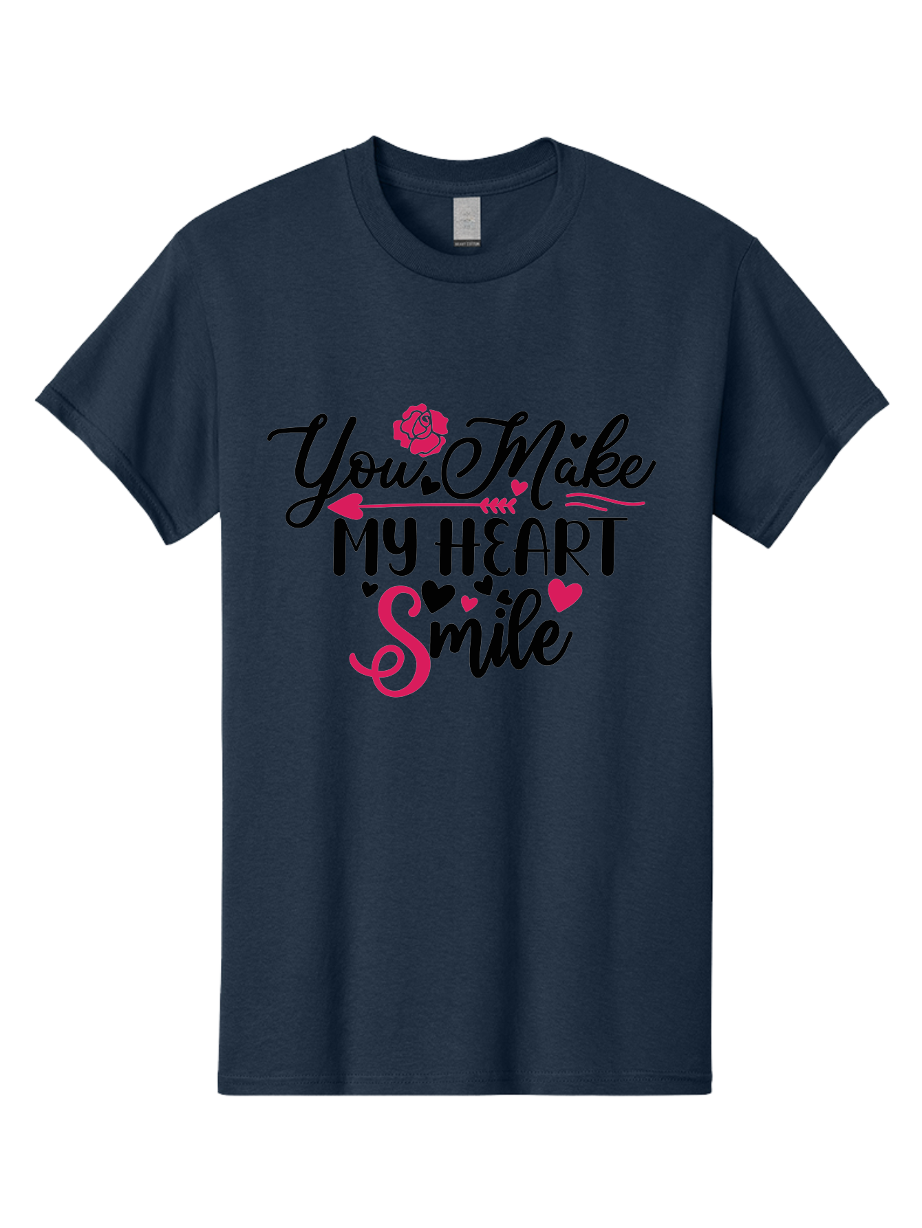 You Make My Heart Smile-01 Men'S Graphic Tee, 100% Cotton, Comfortable Casual Summer Wear, Machine Washable, Heartfelt Message, Love Quote, Romantic Phrase, You Make My Heart Smile, Valentines Day Gift, Love Letter, Sweet Sentiment, Aae876 27