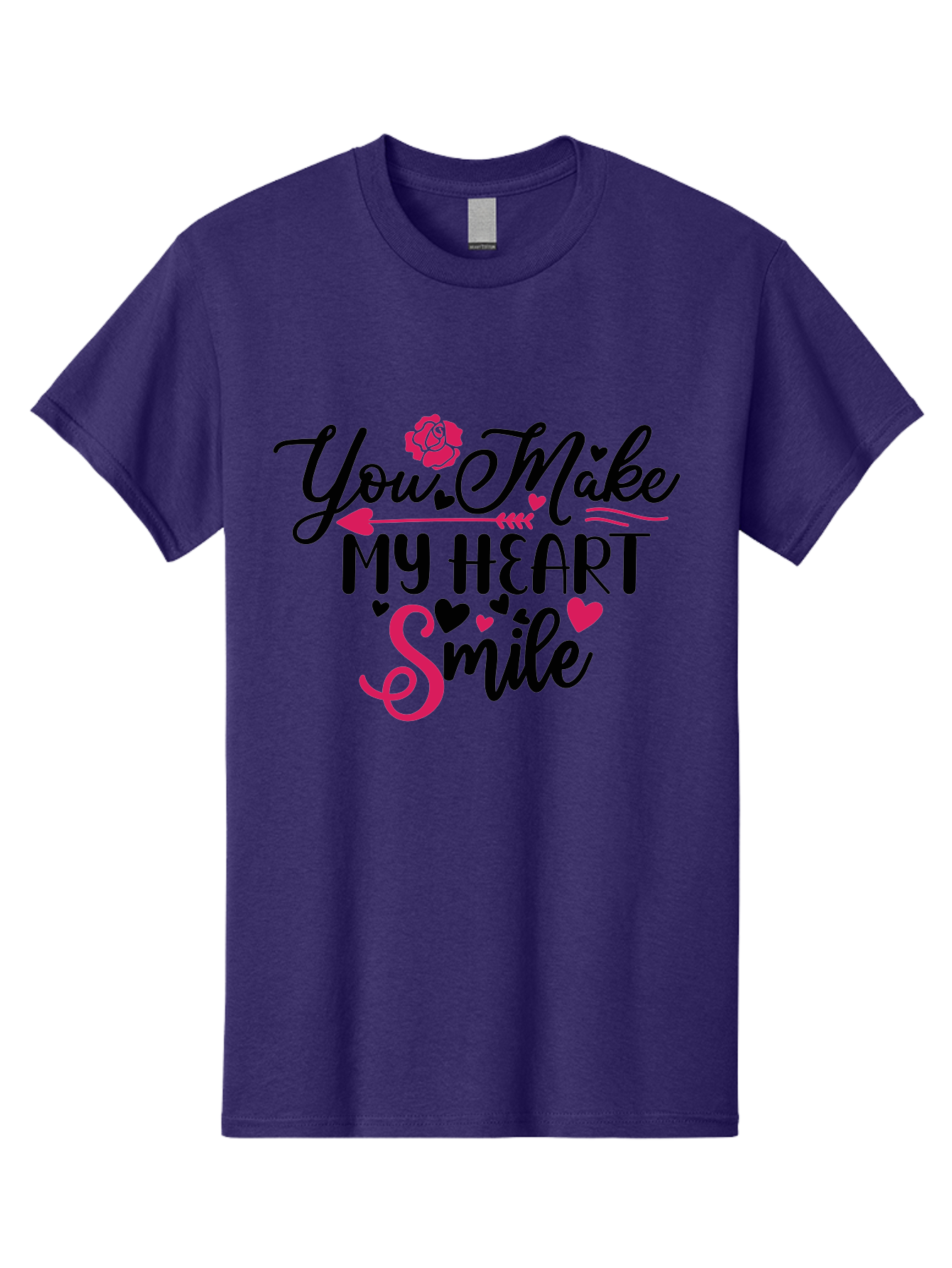 You Make My Heart Smile-01 Men'S Graphic Tee, 100% Cotton, Comfortable Casual Summer Wear, Machine Washable, Heartfelt Message, Love Quote, Romantic Phrase, You Make My Heart Smile, Valentines Day Gift, Love Letter, Sweet Sentiment, Aae876 29
