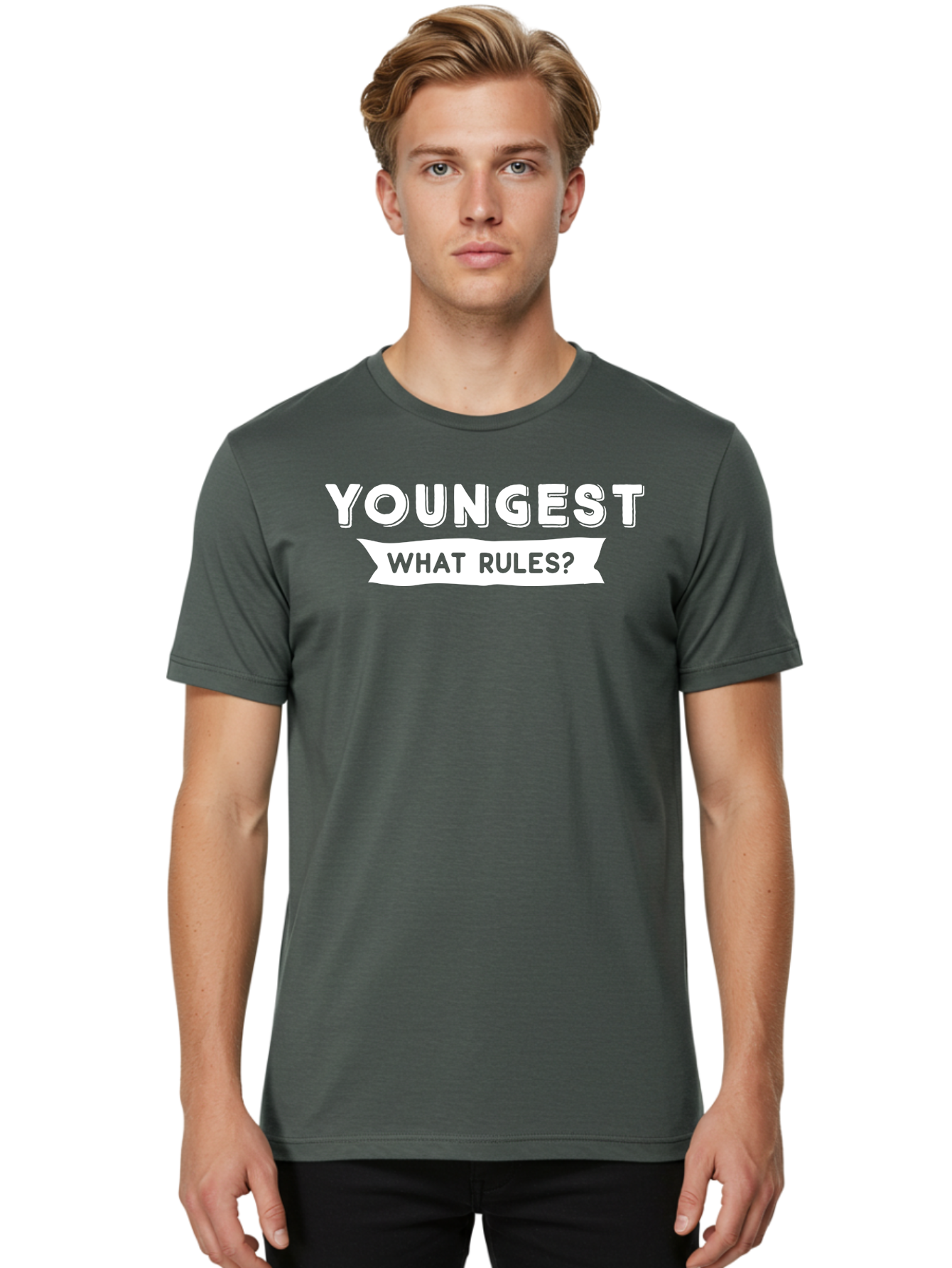 Youngest - What Rules White Men'S Graphic Tee, 100% Cotton, Comfortable Casual Summer Wear, Machine Washable, Youngest What Rules, Rule Breaking, Trending Topics, Social Media Buzz, Youth Culture, Controversy, Debate, Modern Slang Aae878 16