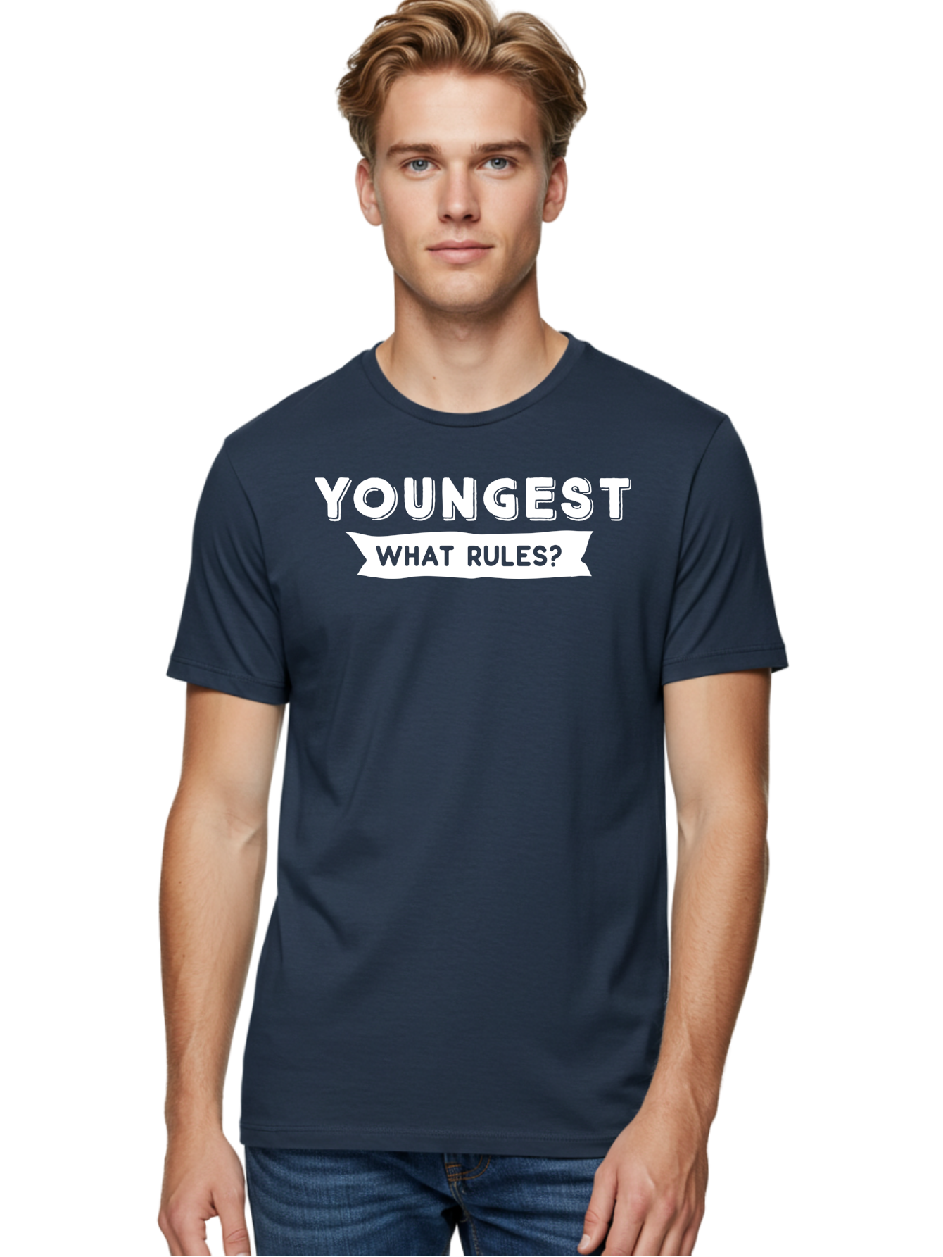 Youngest - What Rules White Men'S Graphic Tee, 100% Cotton, Comfortable Casual Summer Wear, Machine Washable, Youngest What Rules, Rule Breaking, Trending Topics, Social Media Buzz, Youth Culture, Controversy, Debate, Modern Slang Aae878 6