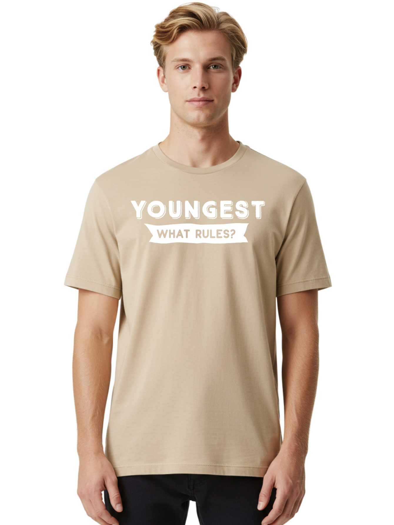 Youngest - What Rules White Men'S Graphic Tee, 100% Cotton, Comfortable Casual Summer Wear, Machine Washable, Youngest What Rules, Rule Breaking, Trending Topics, Social Media Buzz, Youth Culture, Controversy, Debate, Modern Slang Aae878 10