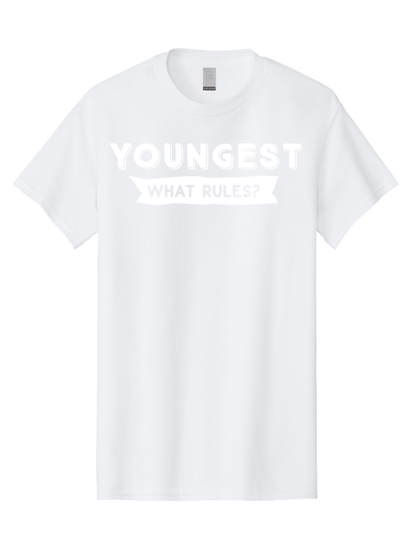Youngest - What Rules White Men'S Graphic Tee, 100% Cotton, Comfortable Casual Summer Wear, Machine Washable, Youngest What Rules, Rule Breaking, Trending Topics, Social Media Buzz, Youth Culture, Controversy, Debate, Modern Slang Aae878 23