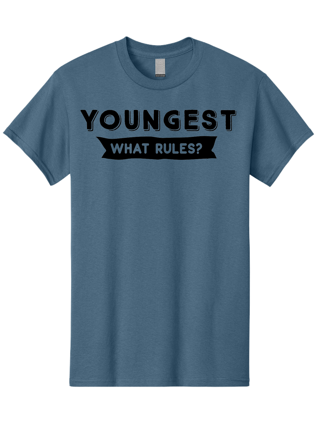 Youngest - What Rules Men'S Graphic Tee, 100% Cotton, Comfortable Casual Summer Wear, Machine Washable, Youngest, Rules, Bold Font, Black And Green, Provocative Question, Attention-Grabbing, Thought-Provoking Aae879 29