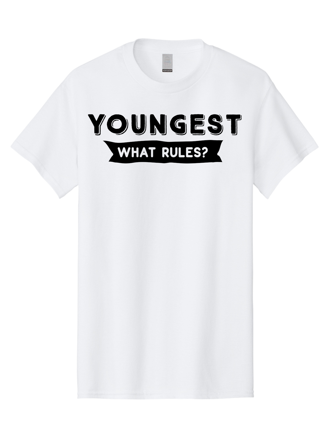 Youngest - What Rules Men'S Graphic Tee, 100% Cotton, Comfortable Casual Summer Wear, Machine Washable, Youngest, Rules, Bold Font, Black And Green, Provocative Question, Attention-Grabbing, Thought-Provoking Aae879 11