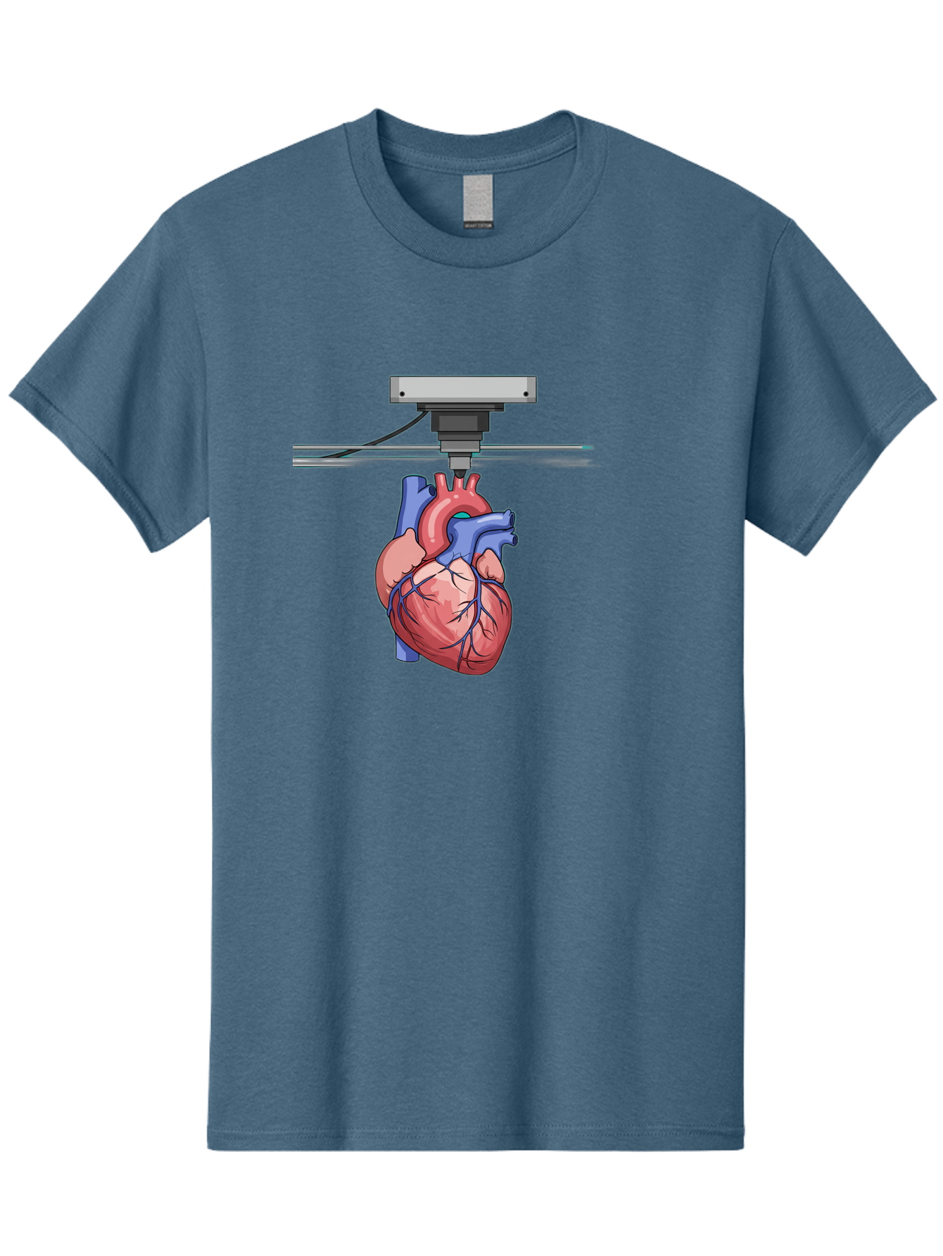 3D-Printed-Heart Men'S Graphic Tee, 100% Cotton, Comfortable Casual Summer Wear, Machine Washable, 3D Printing Human Heart, Medical Technology, Organ Printing, Biological Model, Cardiovascular System, Healthcare Innovation, Baa001 17