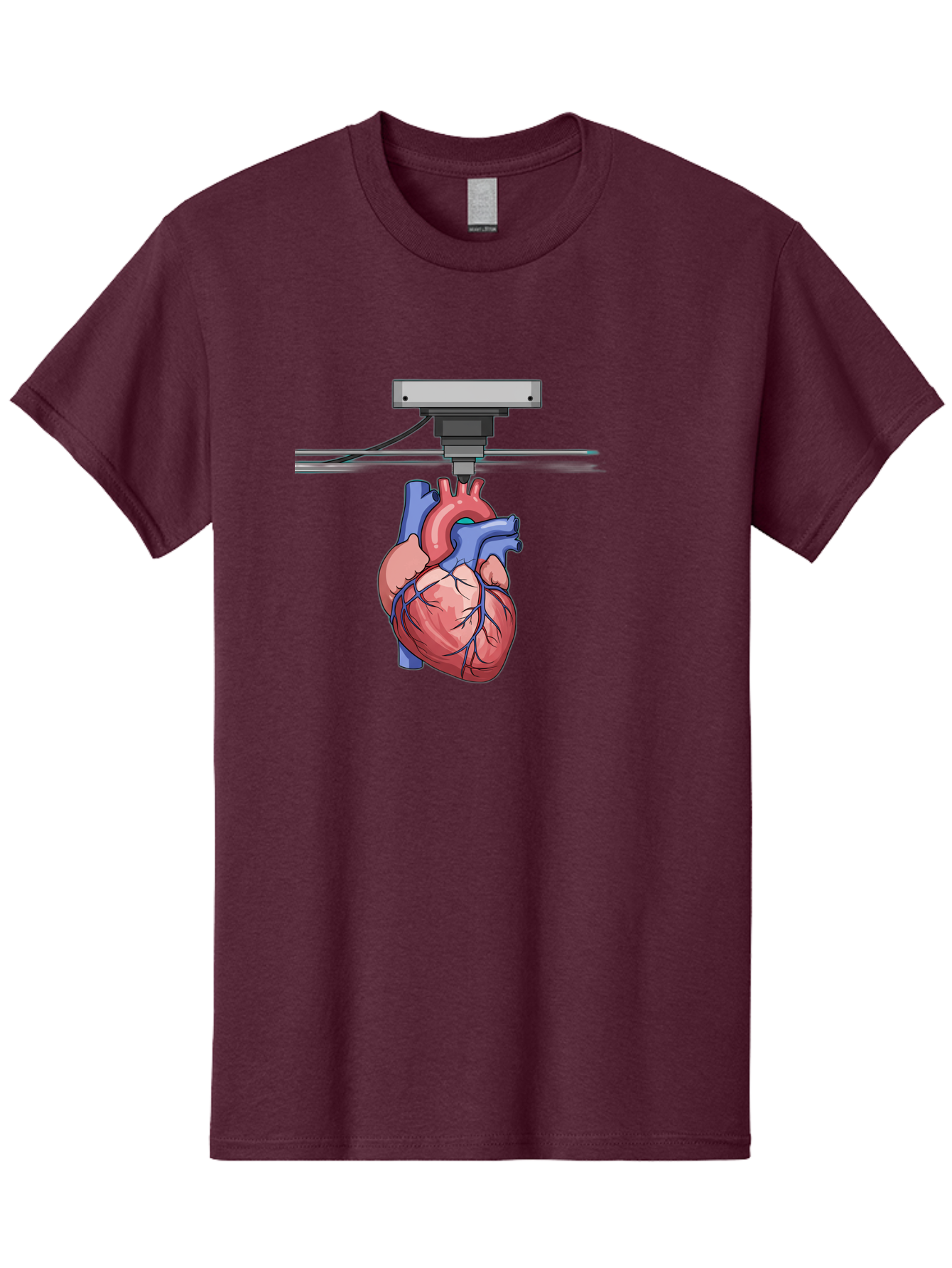 3D-Printed-Heart Men'S Graphic Tee, 100% Cotton, Comfortable Casual Summer Wear, Machine Washable, 3D Printing Human Heart, Medical Technology, Organ Printing, Biological Model, Cardiovascular System, Healthcare Innovation, Baa001 13