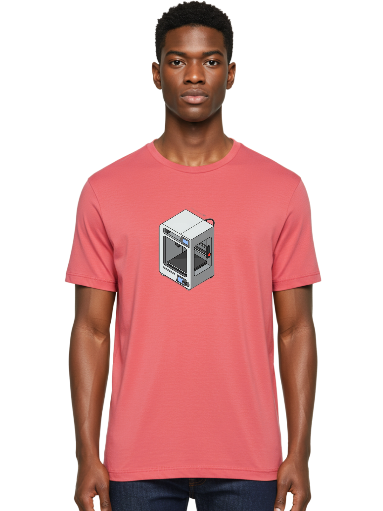3D-Printer-11 Men'S Graphic Tee, 100% Cotton, Comfortable Casual Summer Wear, Machine Washable, 3D Printing Technology, Additive Manufacturing, Rapid Prototyping, Digital Fabrication, Futuristic Design, Modern Machinery, Precision Engineering, Baa004 8
