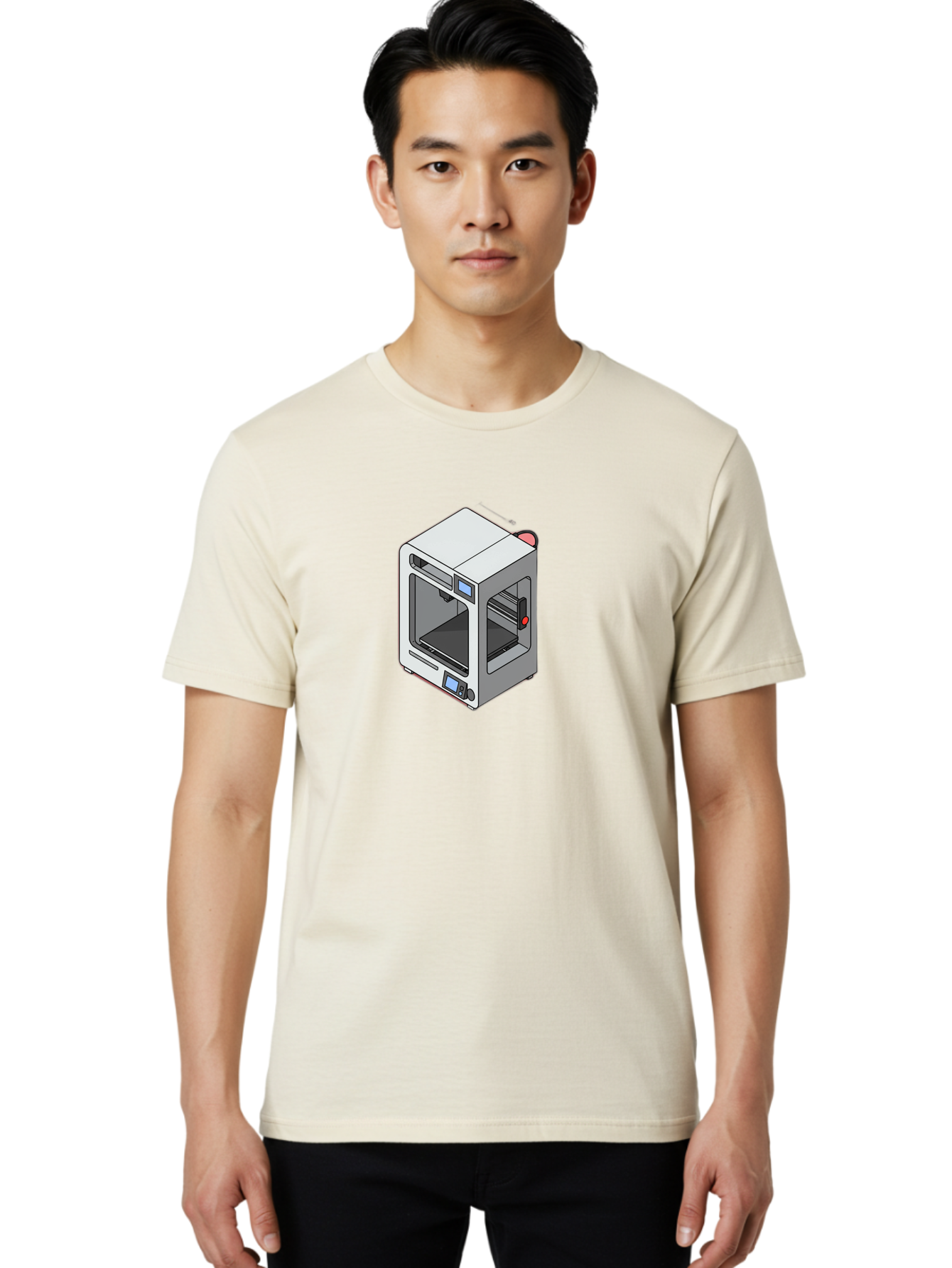 3D-Printer-11 Men'S Graphic Tee, 100% Cotton, Comfortable Casual Summer Wear, Machine Washable, 3D Printing Technology, Additive Manufacturing, Rapid Prototyping, Digital Fabrication, Futuristic Design, Modern Machinery, Precision Engineering, Baa004 14
