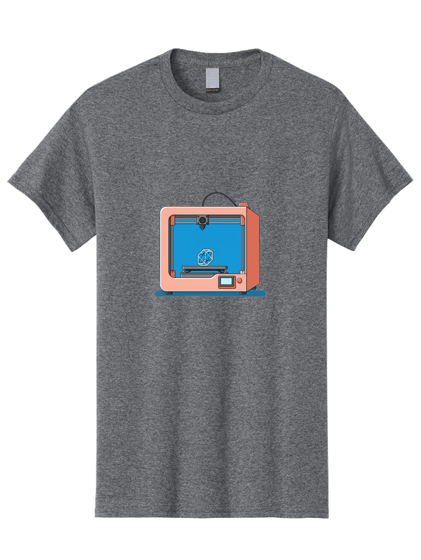 3D-Printer-13 Men'S Graphic Tee, 100% Cotton, Comfortable Casual Summer Wear, Machine Washable, 3D Printing Technology, Additive Manufacturing, Digital Fabrication, Prototype Development, Product Design, Geometric Object, 3D Modeling Baa006 29