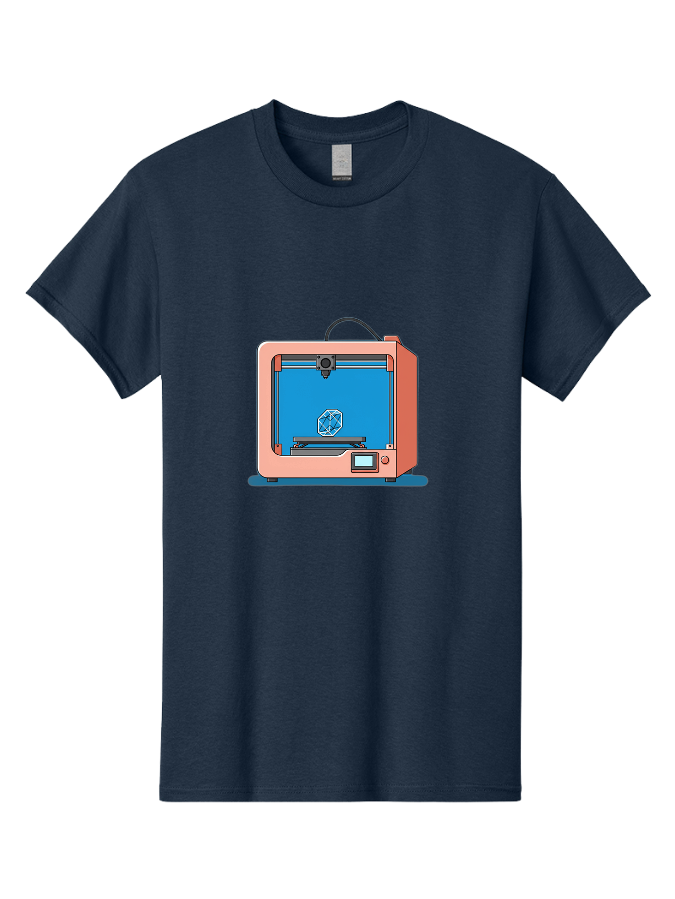 3D-Printer-13 Men'S Graphic Tee, 100% Cotton, Comfortable Casual Summer Wear, Machine Washable, 3D Printing Technology, Additive Manufacturing, Digital Fabrication, Prototype Development, Product Design, Geometric Object, 3D Modeling Baa006 7