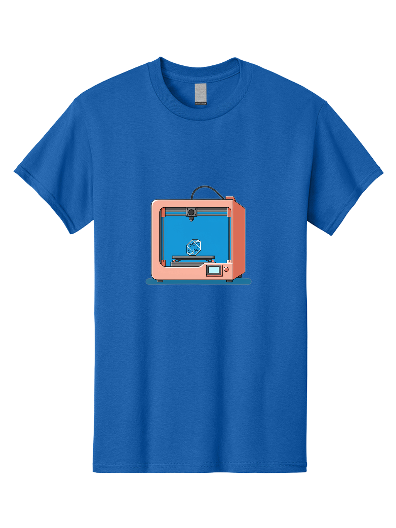 3D-Printer-13 Men'S Graphic Tee, 100% Cotton, Comfortable Casual Summer Wear, Machine Washable, 3D Printing Technology, Additive Manufacturing, Digital Fabrication, Prototype Development, Product Design, Geometric Object, 3D Modeling Baa006 25
