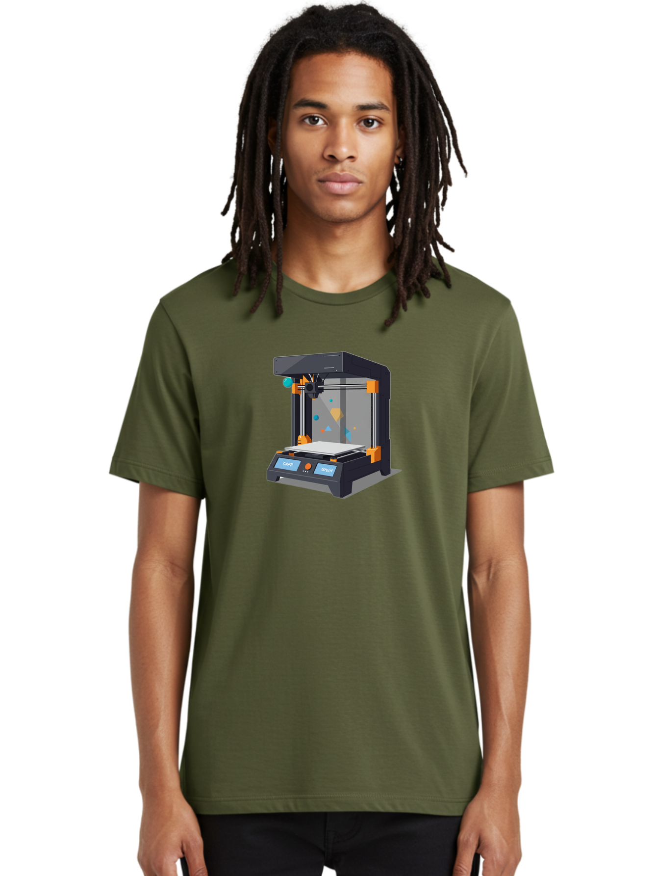 3D-Printer-14 Men'S Graphic Tee, 100% Cotton, Comfortable Casual Summer Wear, Machine Washable, 3D Printing Technology, Modern Manufacturing, Additive Manufacturing, Print Head, Build Platform, Capr, Grafit, Digital Fabrication, Baa007 28
