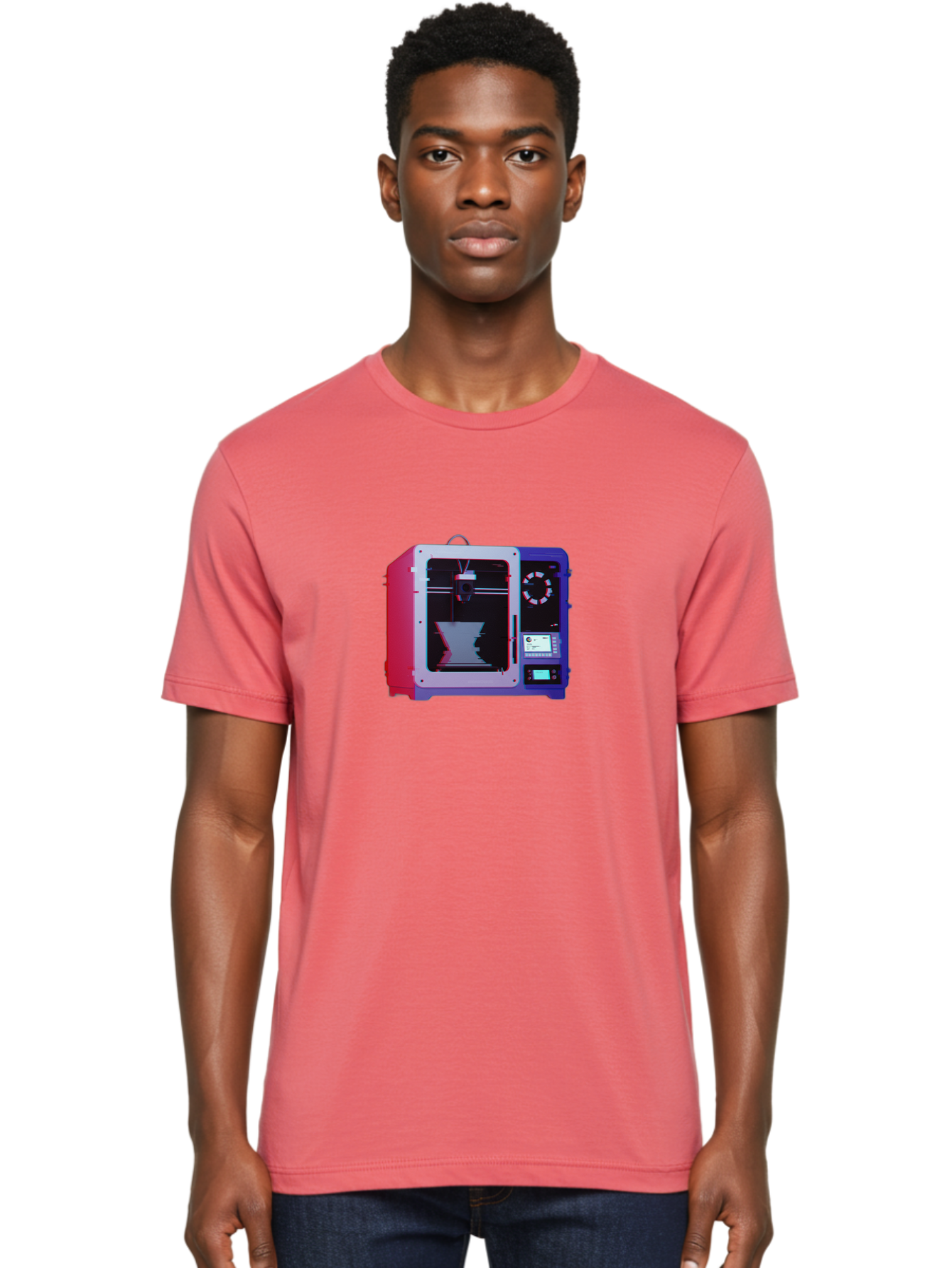 3D-Printer-15 Men'S Graphic Tee, 100% Cotton, Comfortable Casual Summer Wear, Machine Washable, 3D Printing Technology, Additive Manufacturing, Futuristic Design, Digital Fabrication, Rapid Prototyping, Custom Parts, Innovative Machinery Baa008 18