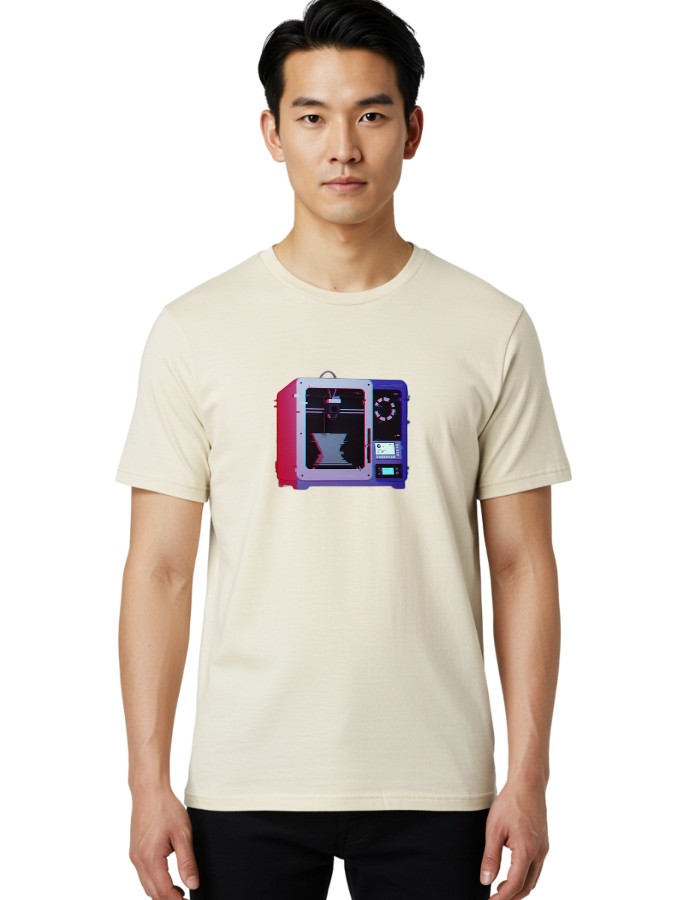 3D-Printer-15 Men'S Graphic Tee, 100% Cotton, Comfortable Casual Summer Wear, Machine Washable, 3D Printing Technology, Additive Manufacturing, Futuristic Design, Digital Fabrication, Rapid Prototyping, Custom Parts, Innovative Machinery Baa008 24