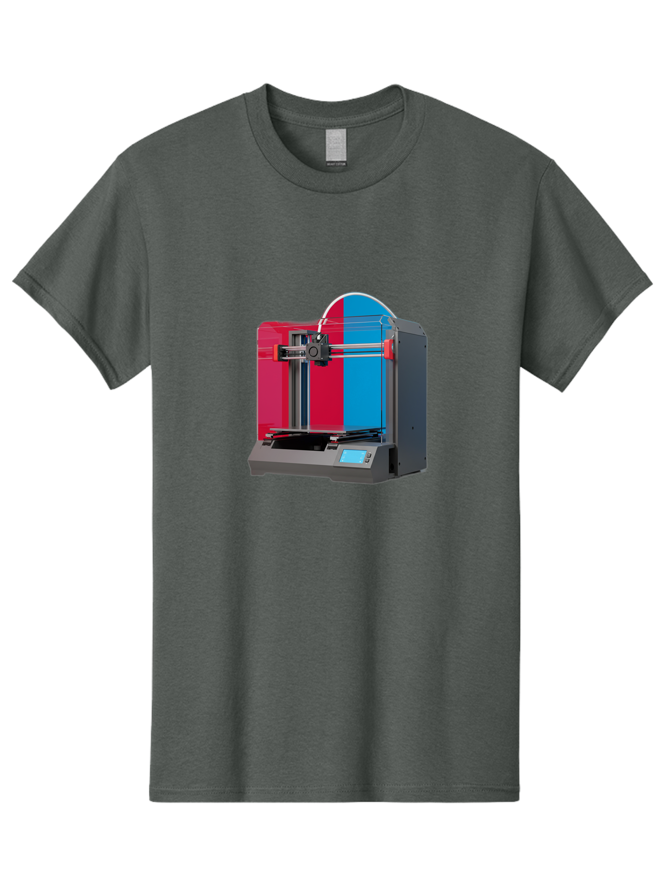 3D-Printer-16 Men'S Graphic Tee, 100% Cotton, Comfortable Casual Summer Wear, Machine Washable, 3D Printing Technology, Rapid Prototyping, Digital Fabrication, Additive Manufacturing, Printer Machine, Futuristic Design, Modern Innovation, Baa009 9