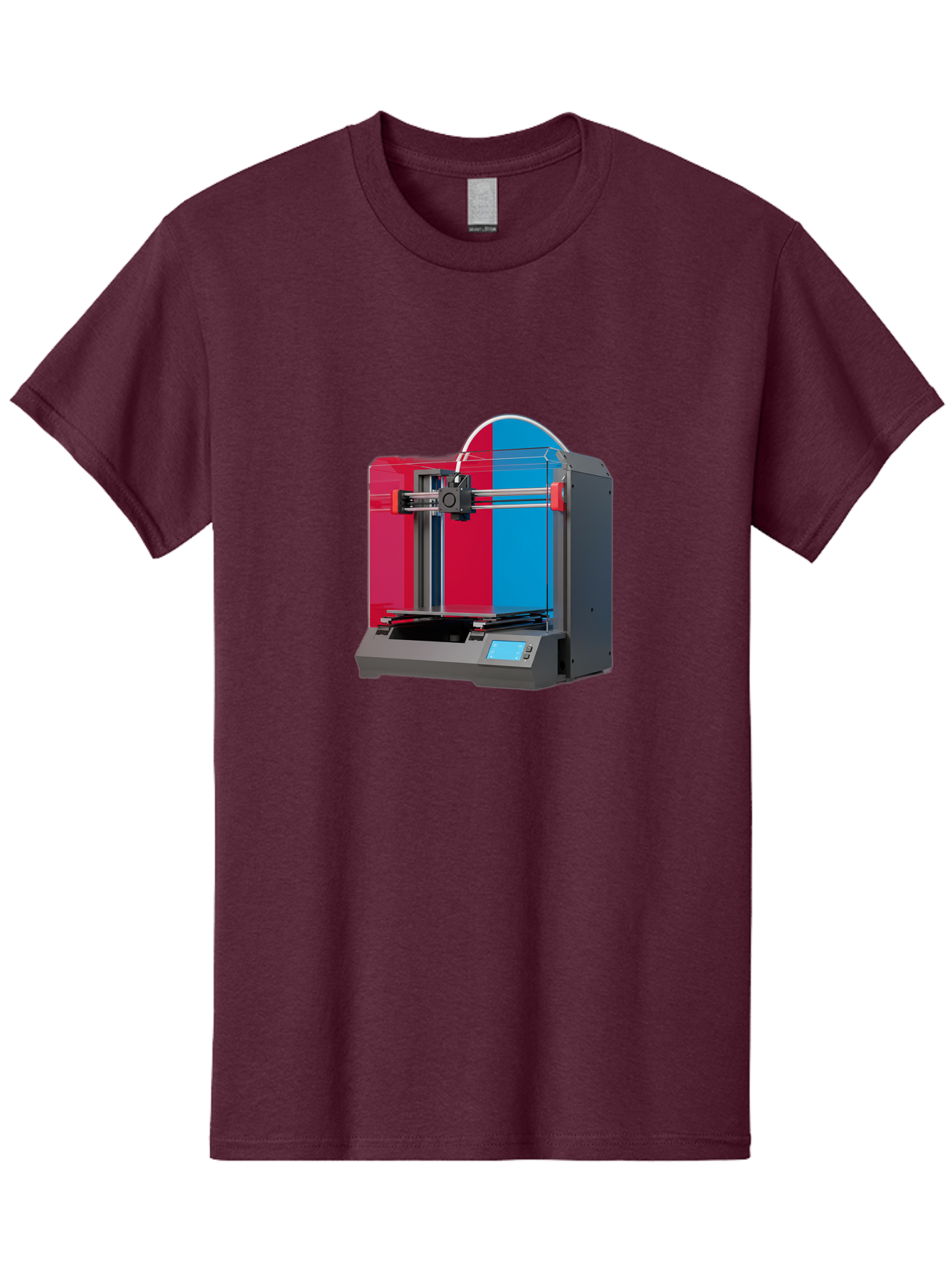 3D-Printer-16 Men'S Graphic Tee, 100% Cotton, Comfortable Casual Summer Wear, Machine Washable, 3D Printing Technology, Rapid Prototyping, Digital Fabrication, Additive Manufacturing, Printer Machine, Futuristic Design, Modern Innovation, Baa009 19