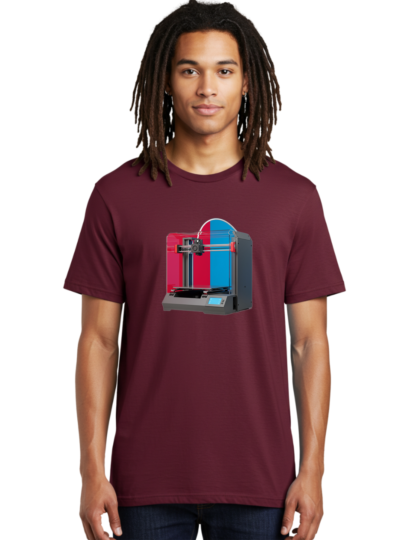 3D-Printer-16 Men'S Graphic Tee, 100% Cotton, Comfortable Casual Summer Wear, Machine Washable, 3D Printing Technology, Rapid Prototyping, Digital Fabrication, Additive Manufacturing, Printer Machine, Futuristic Design, Modern Innovation, Baa009 20