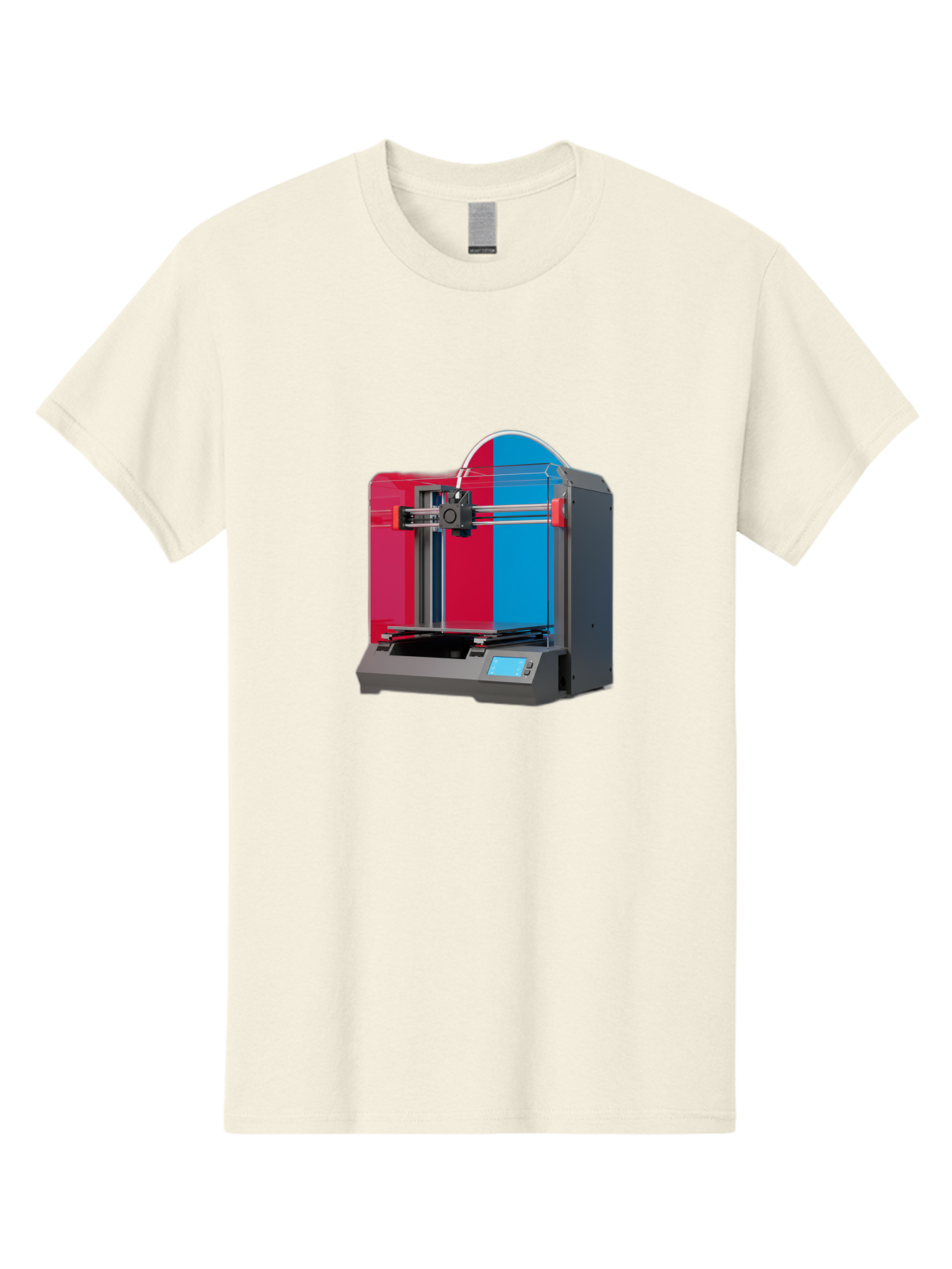 3D-Printer-16 Men'S Graphic Tee, 100% Cotton, Comfortable Casual Summer Wear, Machine Washable, 3D Printing Technology, Rapid Prototyping, Digital Fabrication, Additive Manufacturing, Printer Machine, Futuristic Design, Modern Innovation, Baa009 13