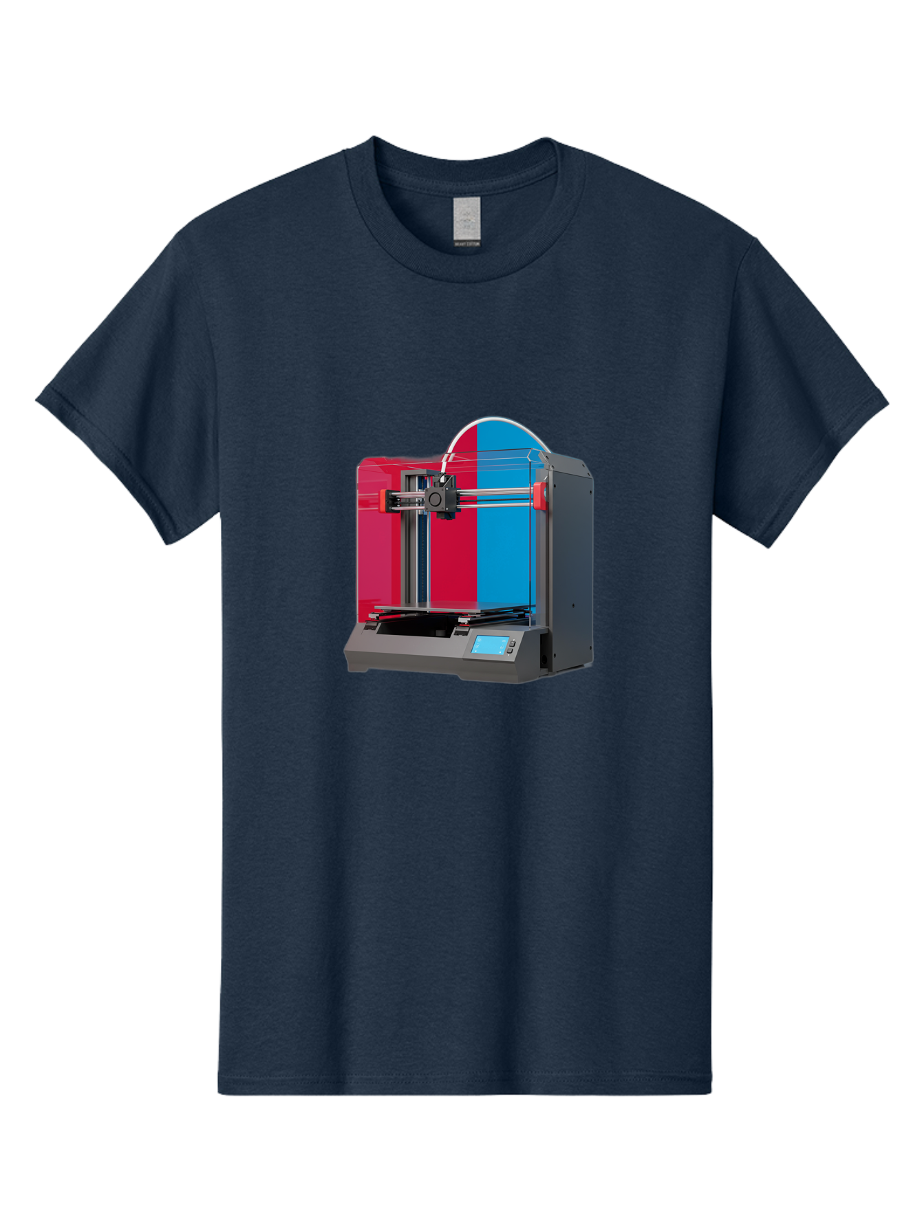 3D-Printer-16 Men'S Graphic Tee, 100% Cotton, Comfortable Casual Summer Wear, Machine Washable, 3D Printing Technology, Rapid Prototyping, Digital Fabrication, Additive Manufacturing, Printer Machine, Futuristic Design, Modern Innovation, Baa009 29