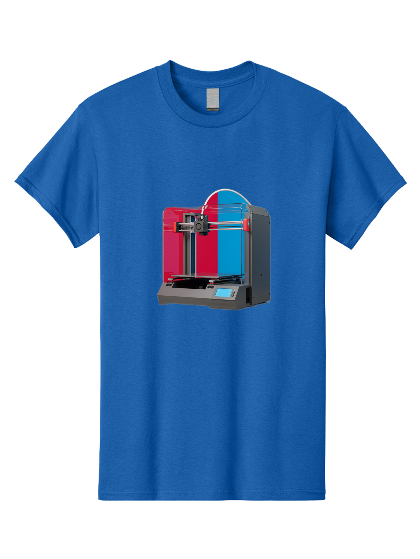 3D-Printer-16 Men'S Graphic Tee, 100% Cotton, Comfortable Casual Summer Wear, Machine Washable, 3D Printing Technology, Rapid Prototyping, Digital Fabrication, Additive Manufacturing, Printer Machine, Futuristic Design, Modern Innovation, Baa009 23
