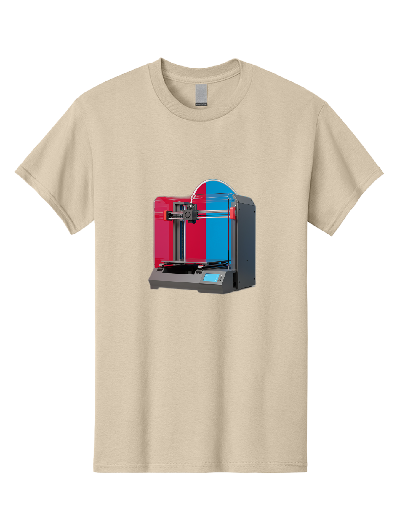 3D-Printer-16 Men'S Graphic Tee, 100% Cotton, Comfortable Casual Summer Wear, Machine Washable, 3D Printing Technology, Rapid Prototyping, Digital Fabrication, Additive Manufacturing, Printer Machine, Futuristic Design, Modern Innovation, Baa009 11