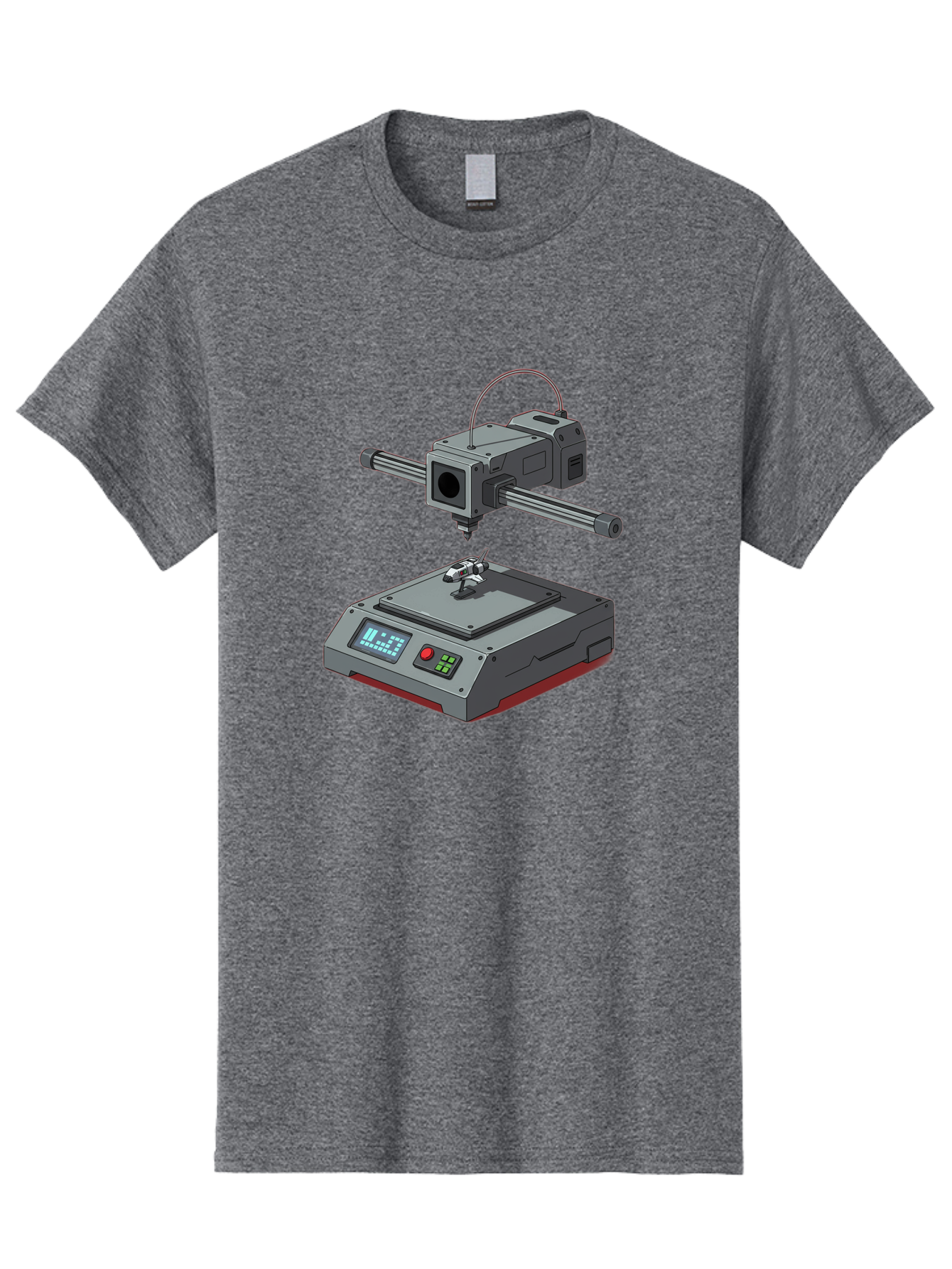 3D-Printer-17 Men'S Graphic Tee, 100% Cotton, Comfortable Casual Summer Wear, Machine Washable, 3D Printing Technology, Rapid Prototyping, Digital Fabrication, Additive Manufacturing, Futuristic Design, Robotic Arm, Cutting-Edge Innovation, Baa010 3