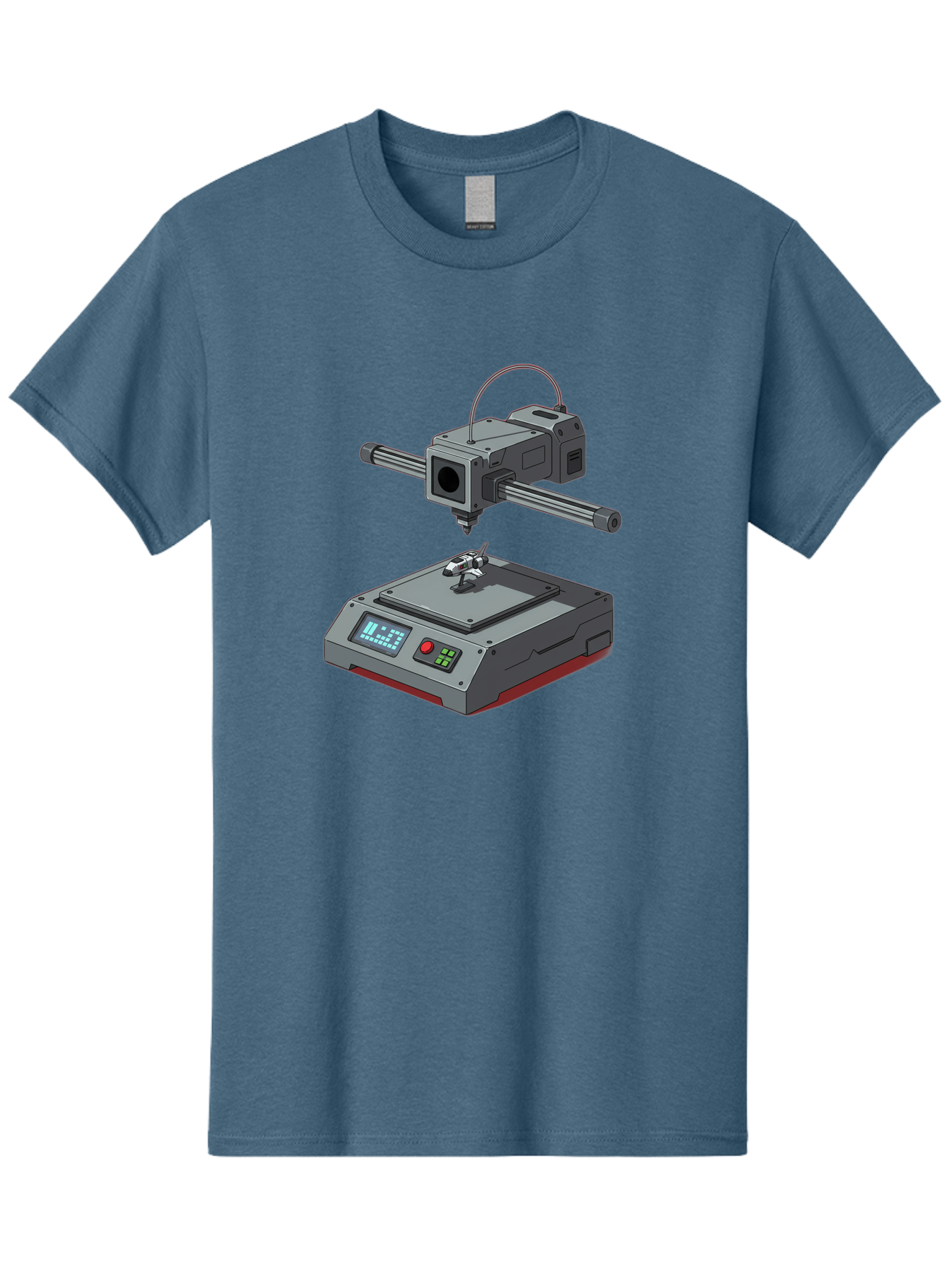 3D-Printer-17 Men'S Graphic Tee, 100% Cotton, Comfortable Casual Summer Wear, Machine Washable, 3D Printing Technology, Rapid Prototyping, Digital Fabrication, Additive Manufacturing, Futuristic Design, Robotic Arm, Cutting-Edge Innovation, Baa010 27