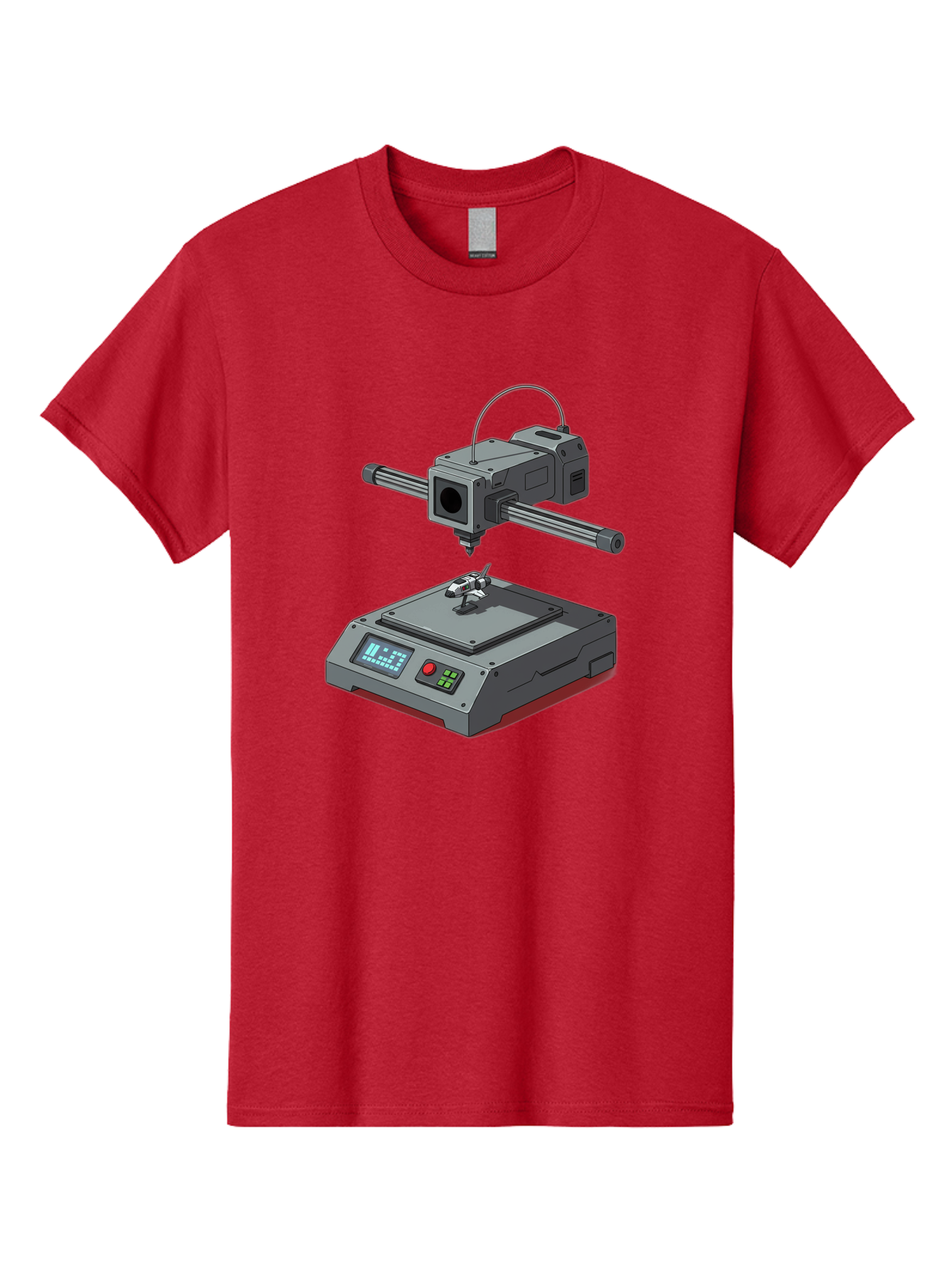 3D-Printer-17 Men'S Graphic Tee, 100% Cotton, Comfortable Casual Summer Wear, Machine Washable, 3D Printing Technology, Rapid Prototyping, Digital Fabrication, Additive Manufacturing, Futuristic Design, Robotic Arm, Cutting-Edge Innovation, Baa010 23