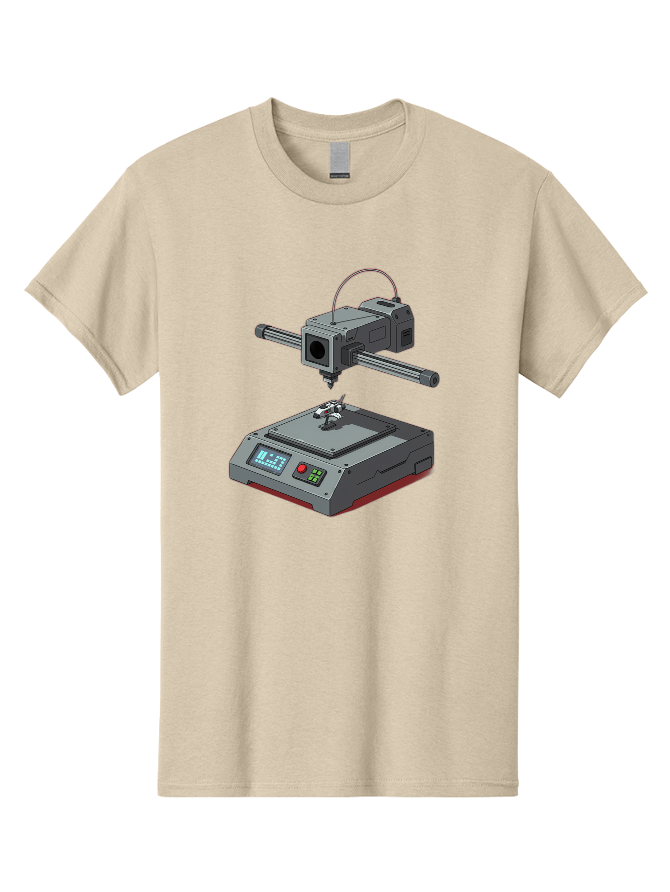 3D-Printer-17 Men'S Graphic Tee, 100% Cotton, Comfortable Casual Summer Wear, Machine Washable, 3D Printing Technology, Rapid Prototyping, Digital Fabrication, Additive Manufacturing, Futuristic Design, Robotic Arm, Cutting-Edge Innovation, Baa010 25