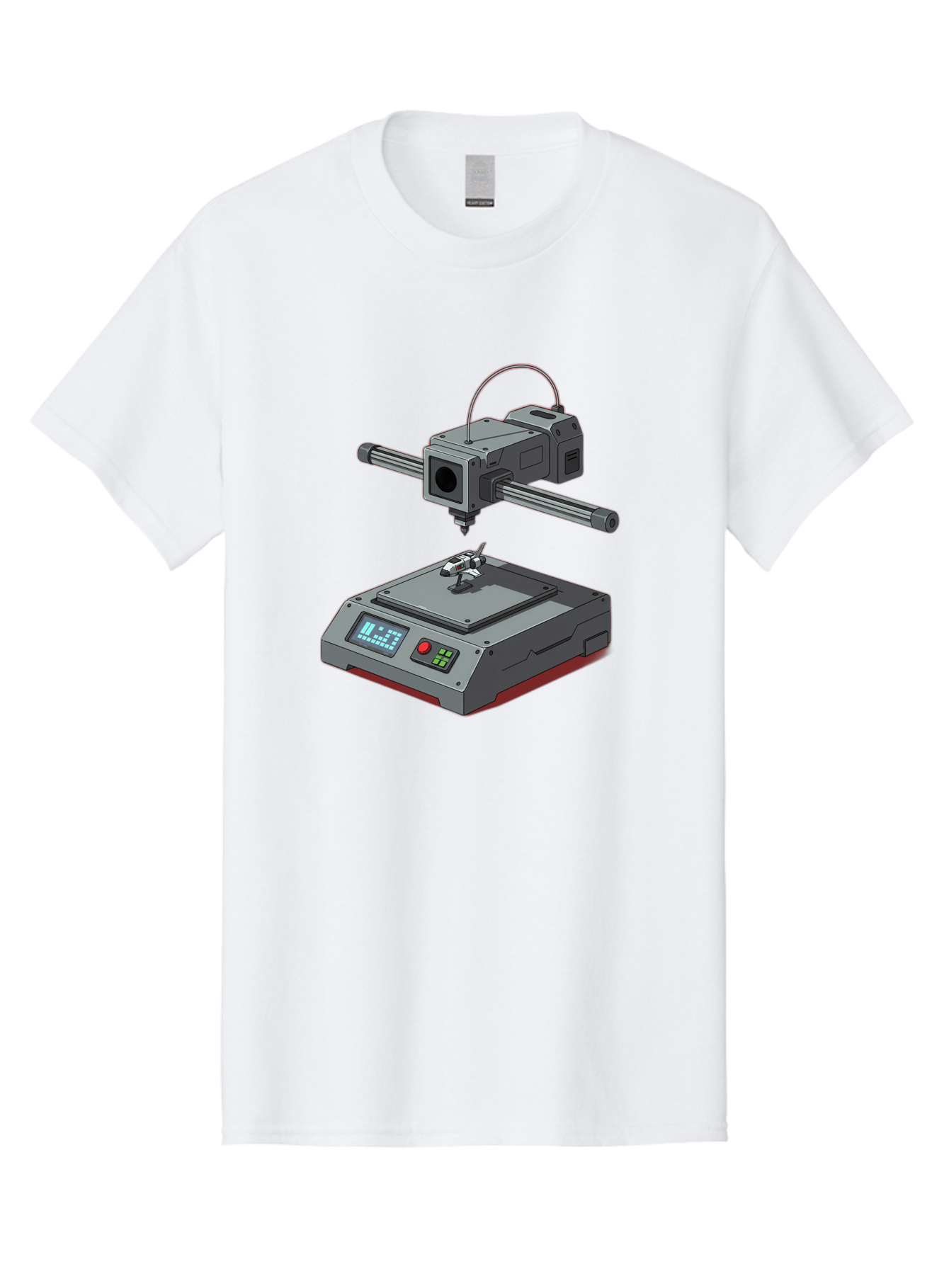3D-Printer-17 Men'S Graphic Tee, 100% Cotton, Comfortable Casual Summer Wear, Machine Washable, 3D Printing Technology, Rapid Prototyping, Digital Fabrication, Additive Manufacturing, Futuristic Design, Robotic Arm, Cutting-Edge Innovation, Baa010 19