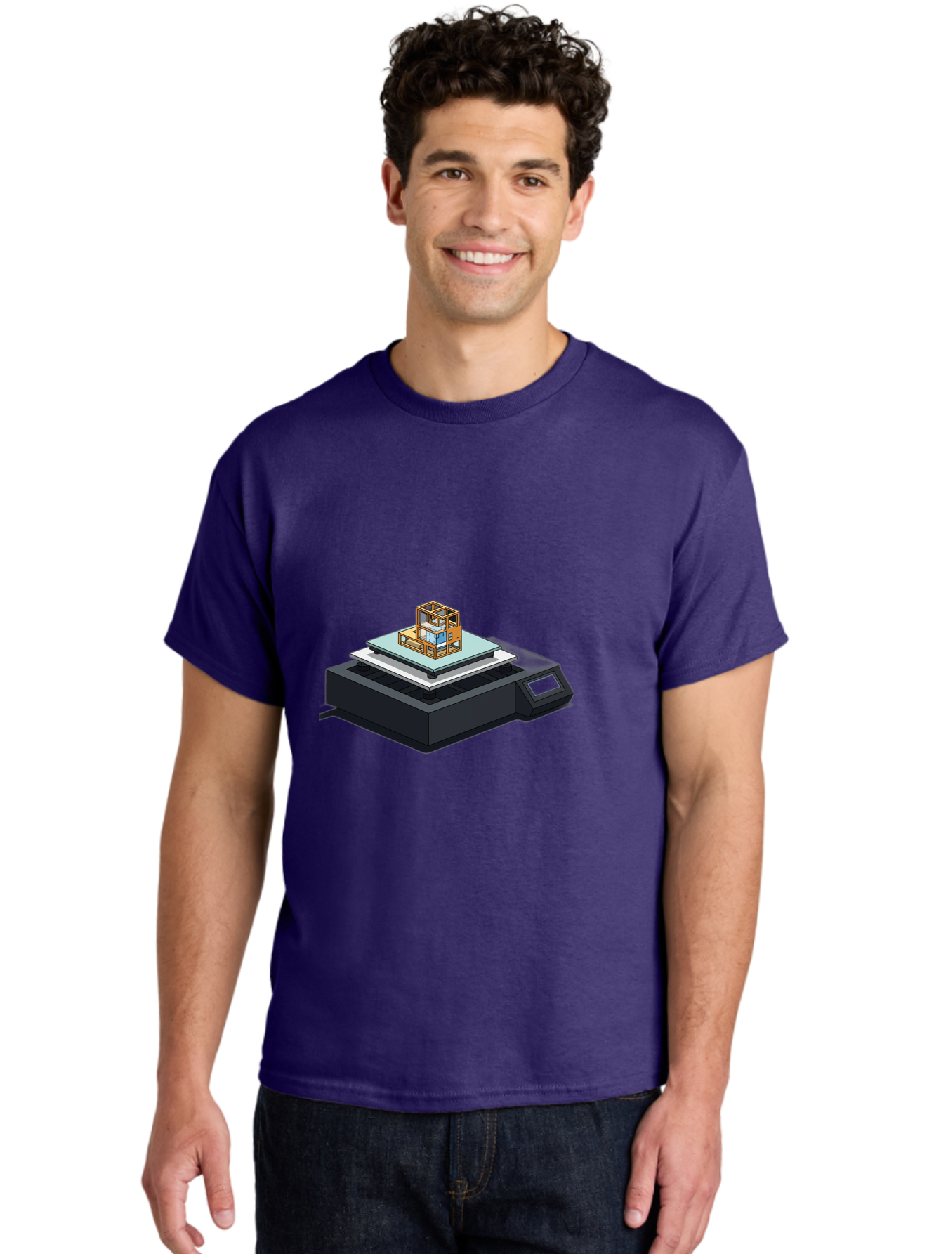 3D-Printer-19 Men'S Graphic Tee, 100% Cotton, Comfortable Casual Summer Wear, Machine Washable, 3D Printing Technology, Additive Manufacturing, Prototype Development, Rapid Prototyping, 3D Modeling, Futuristic Design, Innovative Printing, Baa012 22