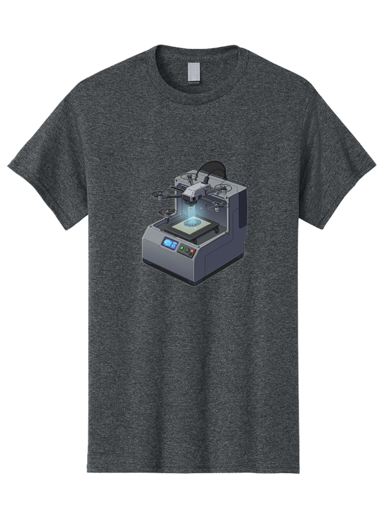 3D-Printer-20 Men'S Graphic Tee, 100% Cotton, Comfortable Casual Summer Wear, Machine Washable, 3D Printing Technology, Futuristic Design, Digital Fabrication, Rapid Prototyping, Additive Manufacturing, Drone Assembly, Robotic Arms, Baa014 19