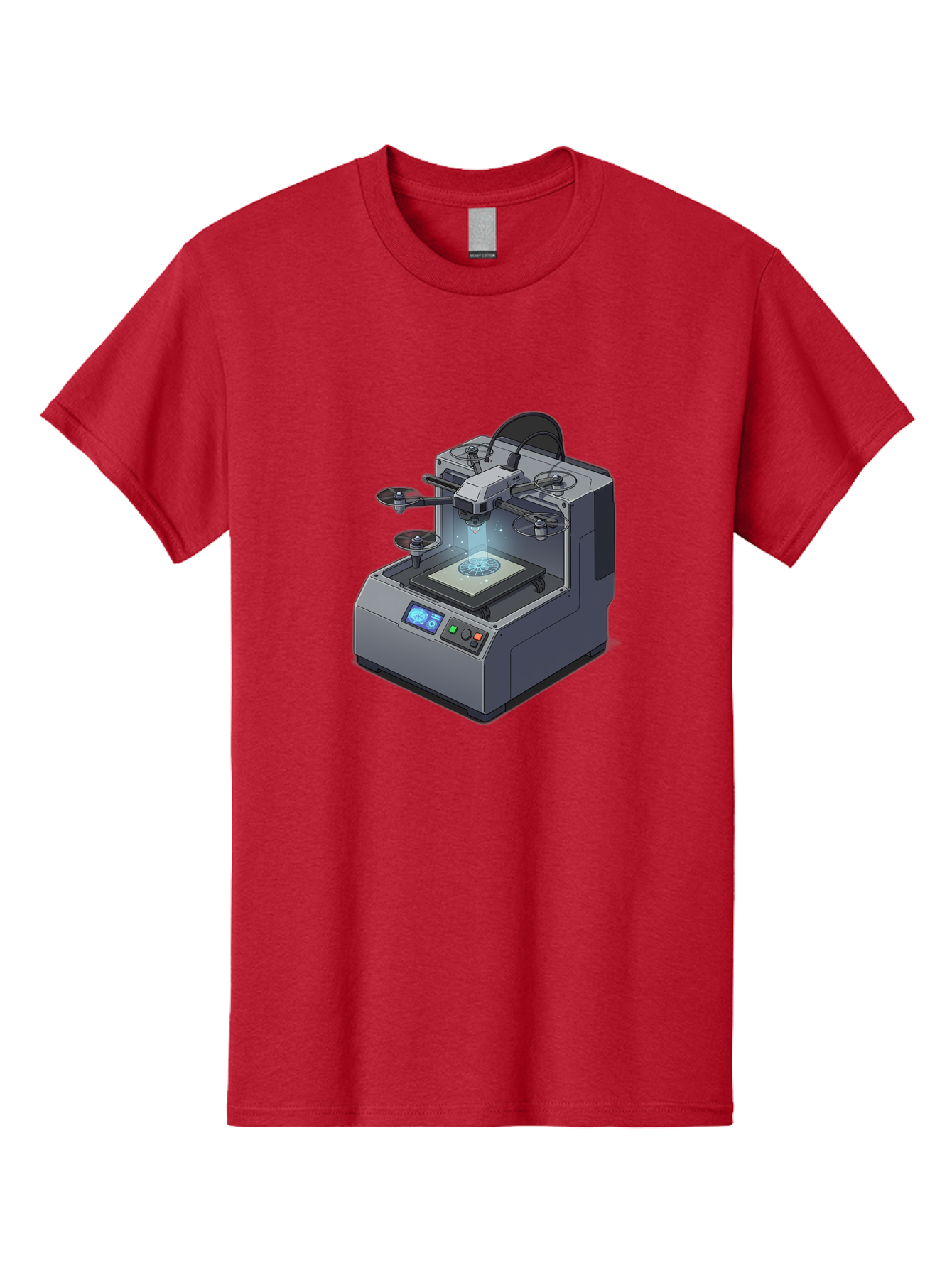 3D-Printer-20 Men'S Graphic Tee, 100% Cotton, Comfortable Casual Summer Wear, Machine Washable, 3D Printing Technology, Futuristic Design, Digital Fabrication, Rapid Prototyping, Additive Manufacturing, Drone Assembly, Robotic Arms, Baa014 9