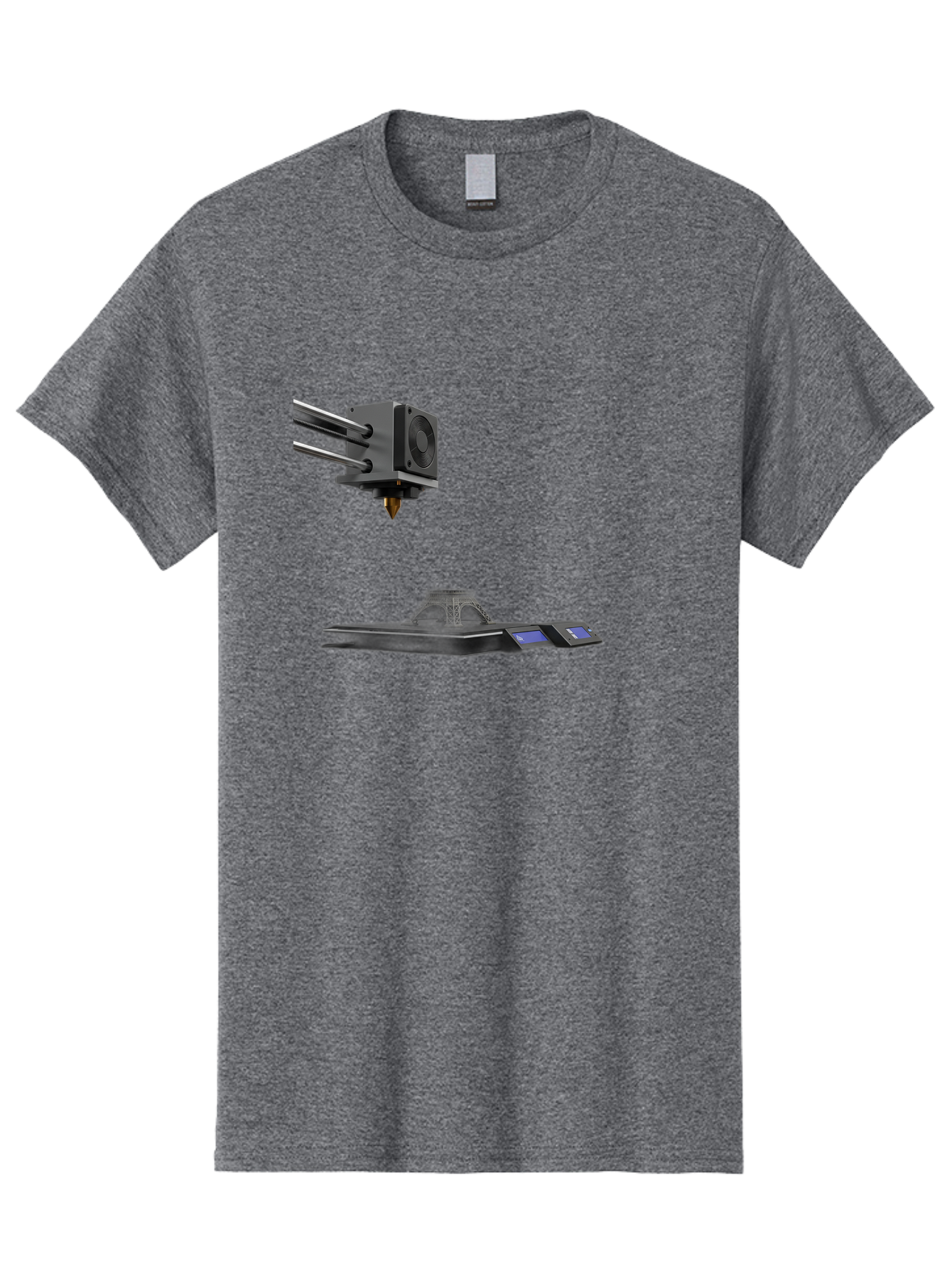 3D-Printer-21 Men'S Graphic Tee, 100% Cotton, Comfortable Casual Summer Wear, Machine Washable, 3D Printing Technology, Additive Manufacturing, Digital Fabrication, Printer Head, 3D Model Creation, Modern Innovation, Futuristic Design, Baa015 21