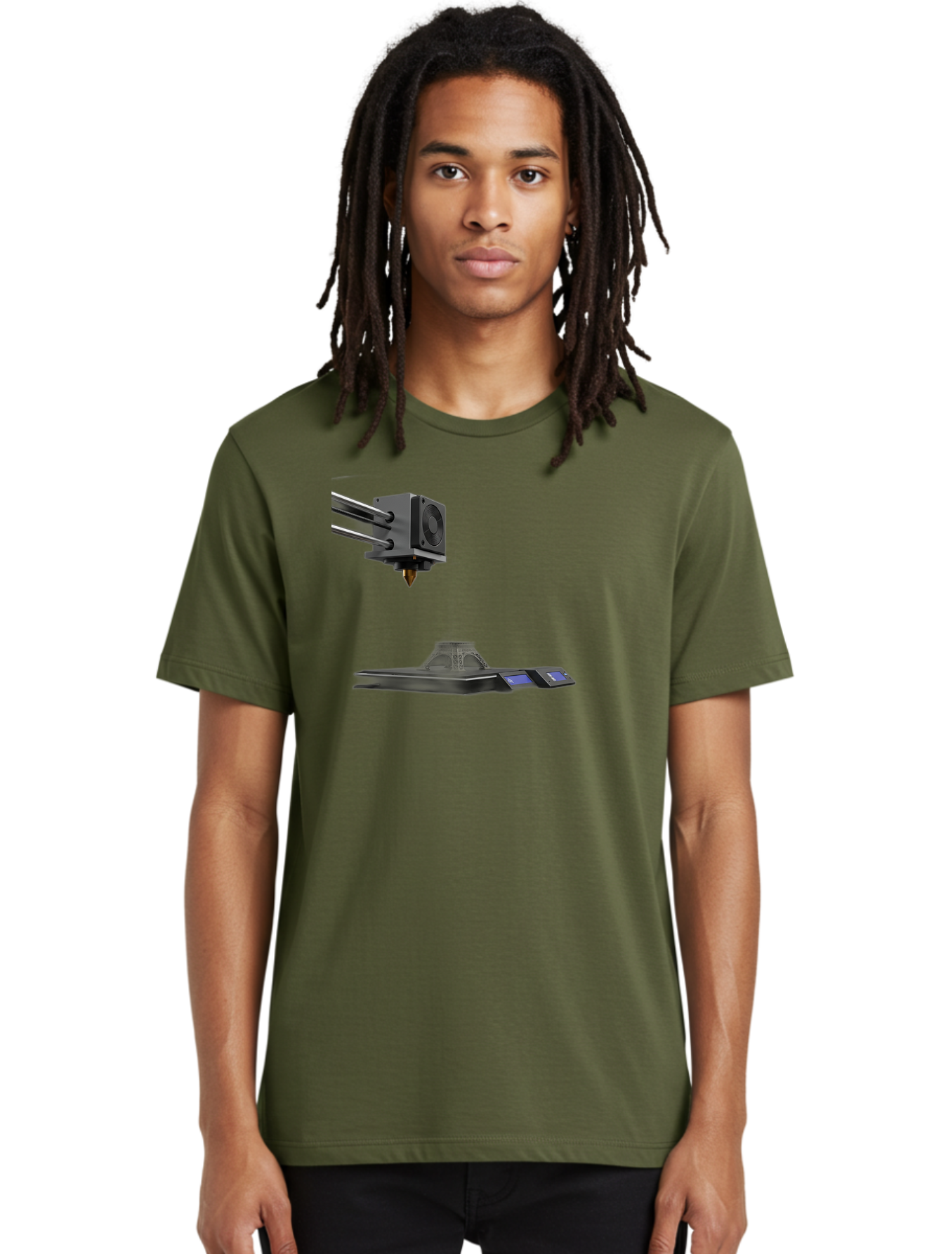 3D-Printer-21 Men'S Graphic Tee, 100% Cotton, Comfortable Casual Summer Wear, Machine Washable, 3D Printing Technology, Additive Manufacturing, Digital Fabrication, Printer Head, 3D Model Creation, Modern Innovation, Futuristic Design, Baa015 16