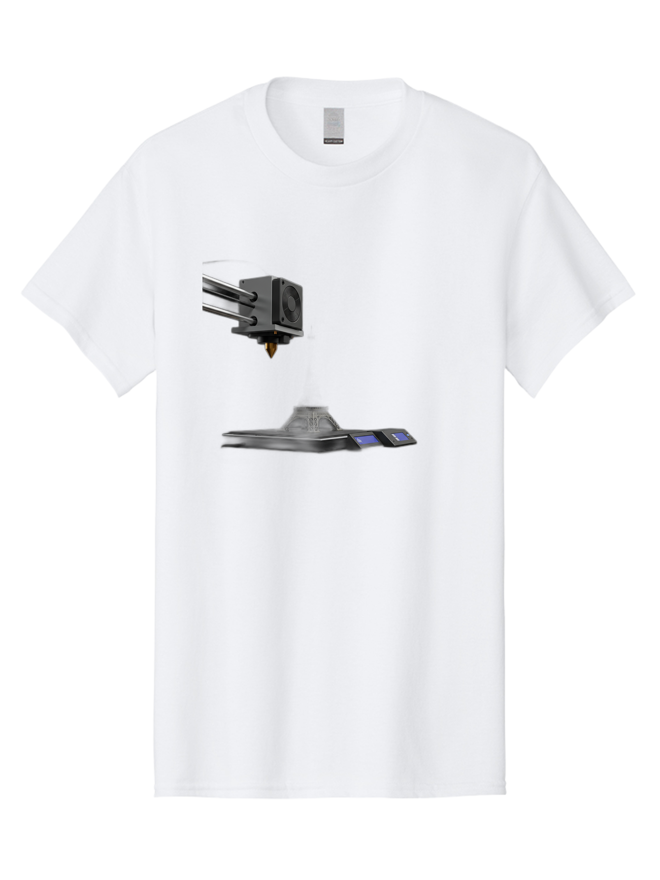 3D-Printer-21 Men'S Graphic Tee, 100% Cotton, Comfortable Casual Summer Wear, Machine Washable, 3D Printing Technology, Additive Manufacturing, Digital Fabrication, Printer Head, 3D Model Creation, Modern Innovation, Futuristic Design, Baa015 13