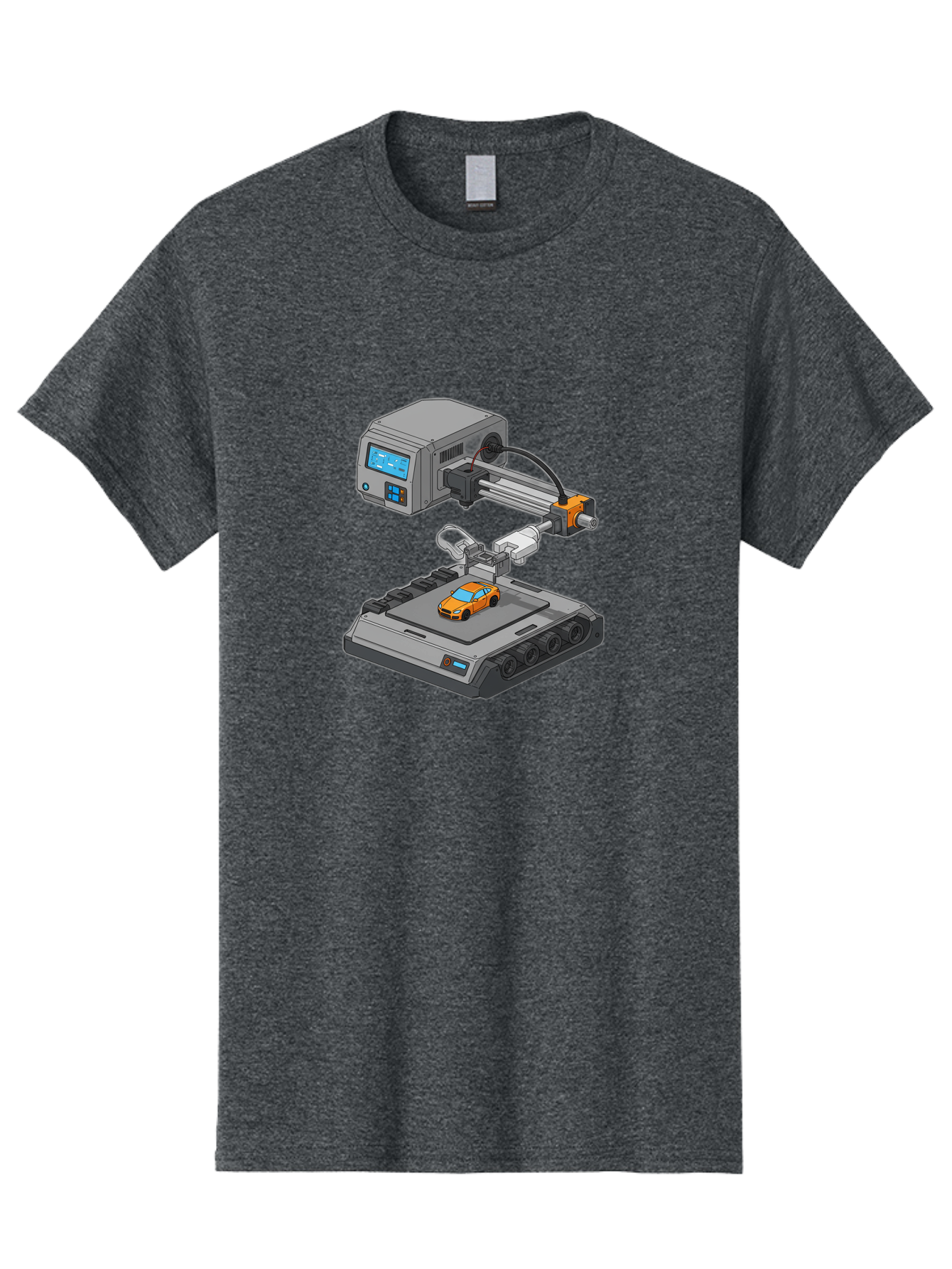 3D-Printer-22 Men'S Graphic Tee, 100% Cotton, Comfortable Casual Summer Wear, Machine Washable, 3D Printing Technology, Rapid Prototyping, Orange Sports Car, Digital Fabrication, Futuristic Manufacturing, Additive Manufacturing, 3D Modeling Baa016 17
