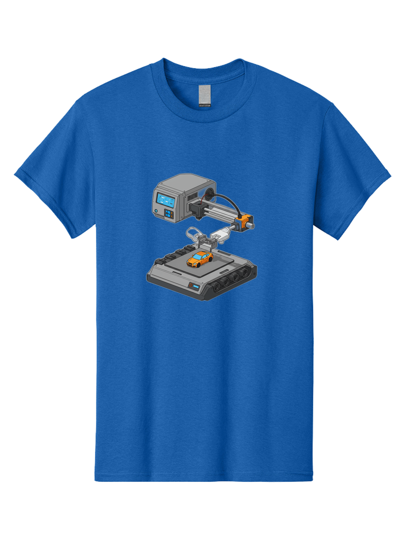 3D-Printer-22 Men'S Graphic Tee, 100% Cotton, Comfortable Casual Summer Wear, Machine Washable, 3D Printing Technology, Rapid Prototyping, Orange Sports Car, Digital Fabrication, Futuristic Manufacturing, Additive Manufacturing, 3D Modeling Baa016 15