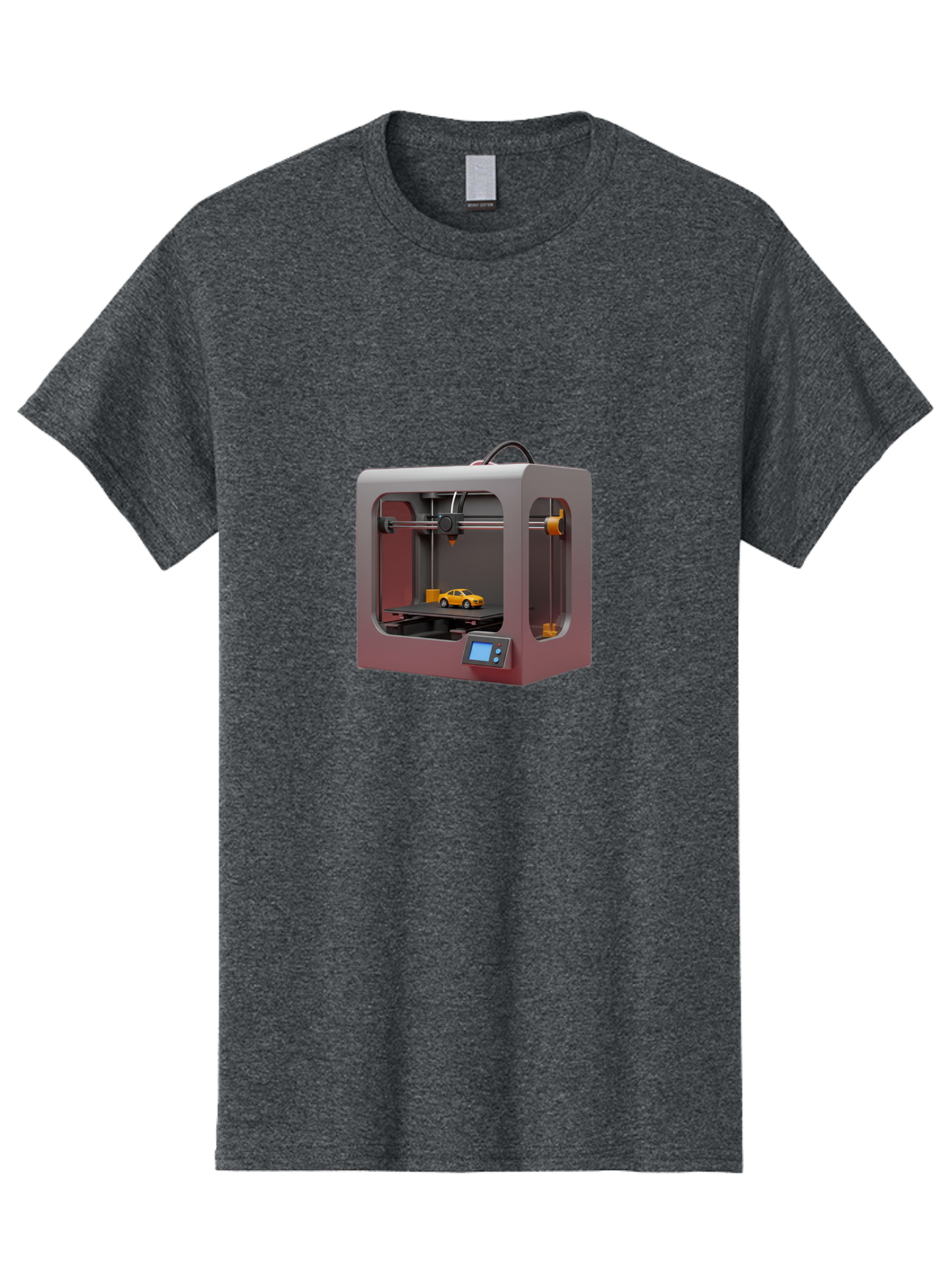 3D-Printer-24 Men'S Graphic Tee, 100% Cotton, Comfortable Casual Summer Wear, Machine Washable, 3D Printing Technology, Additive Manufacturing, 3D Printed Car Model, Futuristic Design, Digital Fabrication, Rapid Prototyping, 3D Modeling, Baa018 5