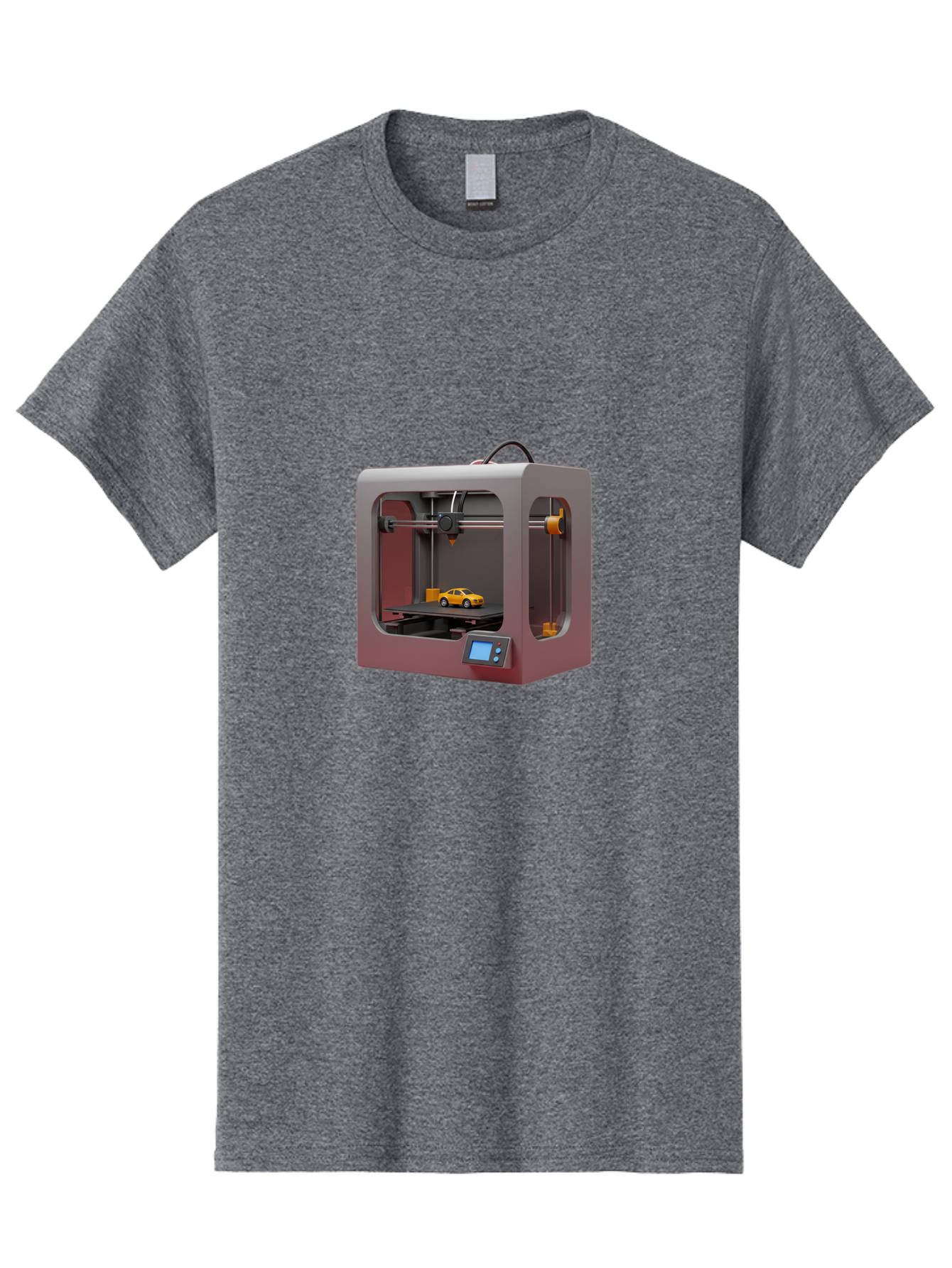 3D-Printer-24 Men'S Graphic Tee, 100% Cotton, Comfortable Casual Summer Wear, Machine Washable, 3D Printing Technology, Additive Manufacturing, 3D Printed Car Model, Futuristic Design, Digital Fabrication, Rapid Prototyping, 3D Modeling, Baa018 19