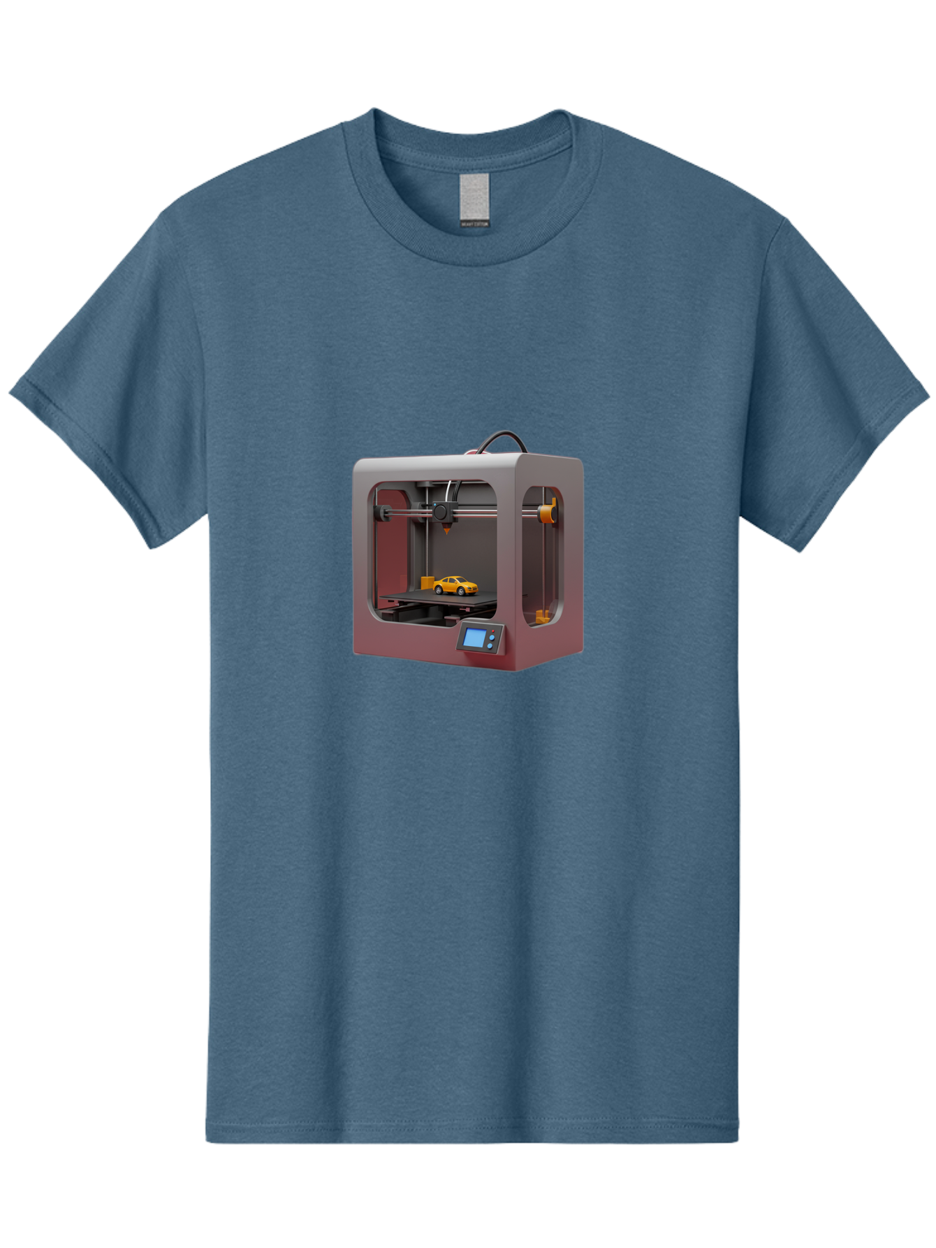 3D-Printer-24 Men'S Graphic Tee, 100% Cotton, Comfortable Casual Summer Wear, Machine Washable, 3D Printing Technology, Additive Manufacturing, 3D Printed Car Model, Futuristic Design, Digital Fabrication, Rapid Prototyping, 3D Modeling, Baa018 13