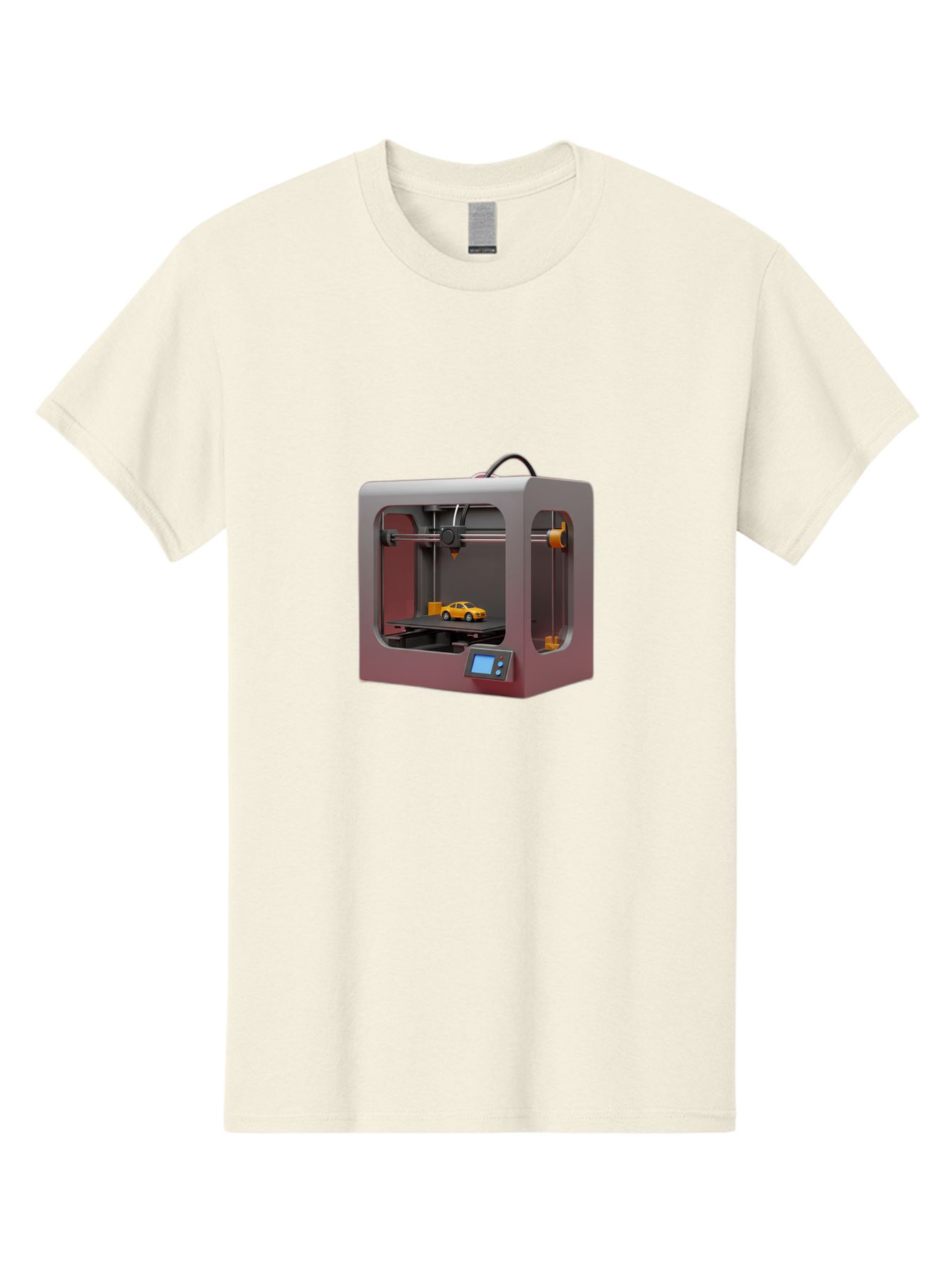 3D-Printer-24 Men'S Graphic Tee, 100% Cotton, Comfortable Casual Summer Wear, Machine Washable, 3D Printing Technology, Additive Manufacturing, 3D Printed Car Model, Futuristic Design, Digital Fabrication, Rapid Prototyping, 3D Modeling, Baa018 27