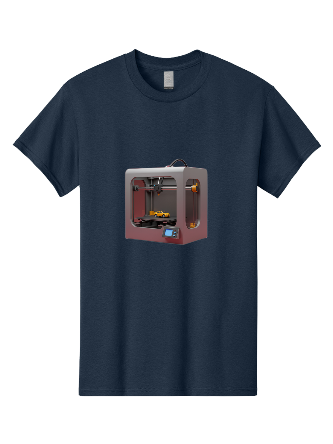 3D-Printer-24 Men'S Graphic Tee, 100% Cotton, Comfortable Casual Summer Wear, Machine Washable, 3D Printing Technology, Additive Manufacturing, 3D Printed Car Model, Futuristic Design, Digital Fabrication, Rapid Prototyping, 3D Modeling, Baa018 23