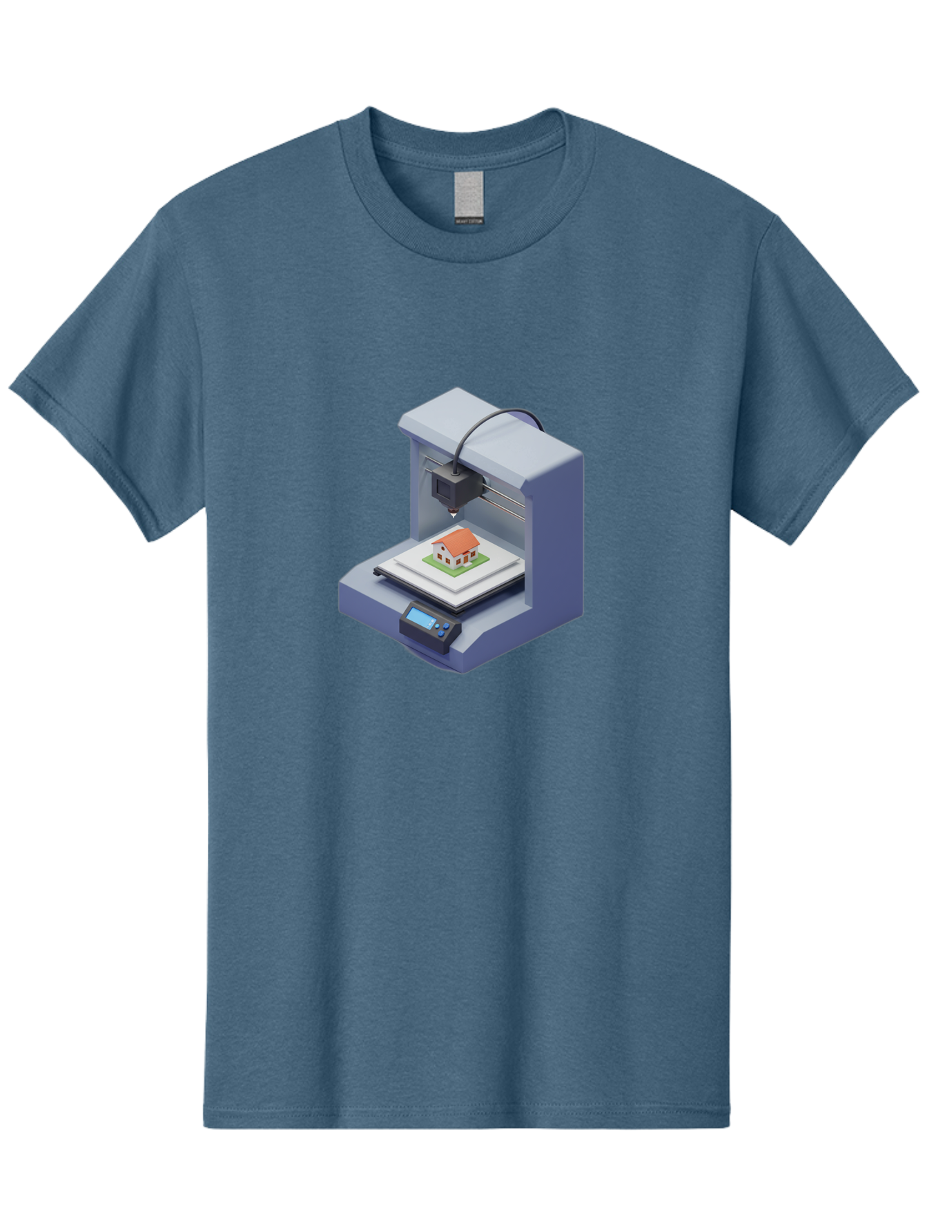 3D-Printer-25 Men'S Graphic Tee, 100% Cotton, Comfortable Casual Summer Wear, Machine Washable, 3D Printing Technology, House Model, Additive Manufacturing, Digital Fabrication, Rapid Prototyping, Modern Architecture, Futuristic Design, Baa019 13