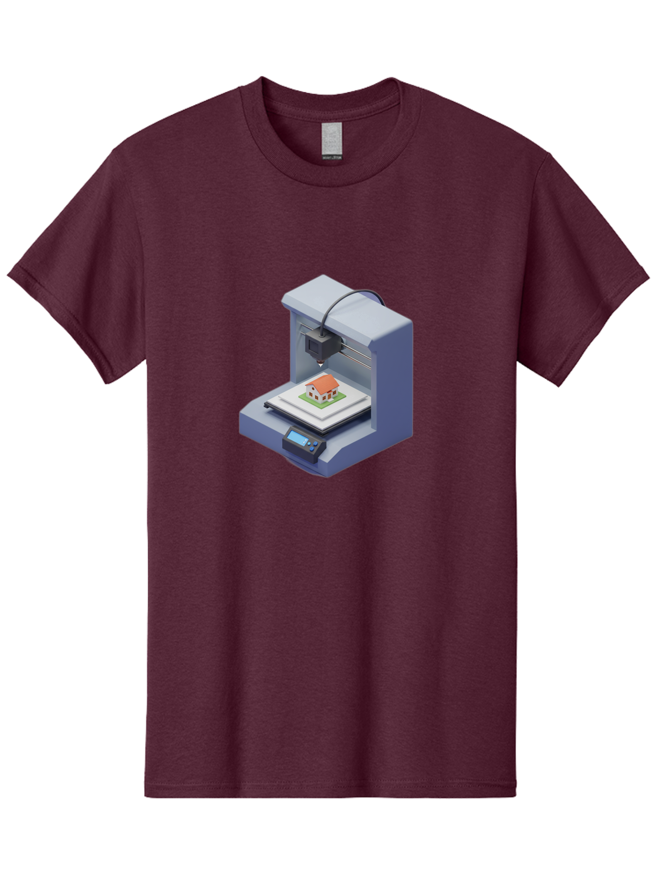 3D-Printer-25 Men'S Graphic Tee, 100% Cotton, Comfortable Casual Summer Wear, Machine Washable, 3D Printing Technology, House Model, Additive Manufacturing, Digital Fabrication, Rapid Prototyping, Modern Architecture, Futuristic Design, Baa019 29