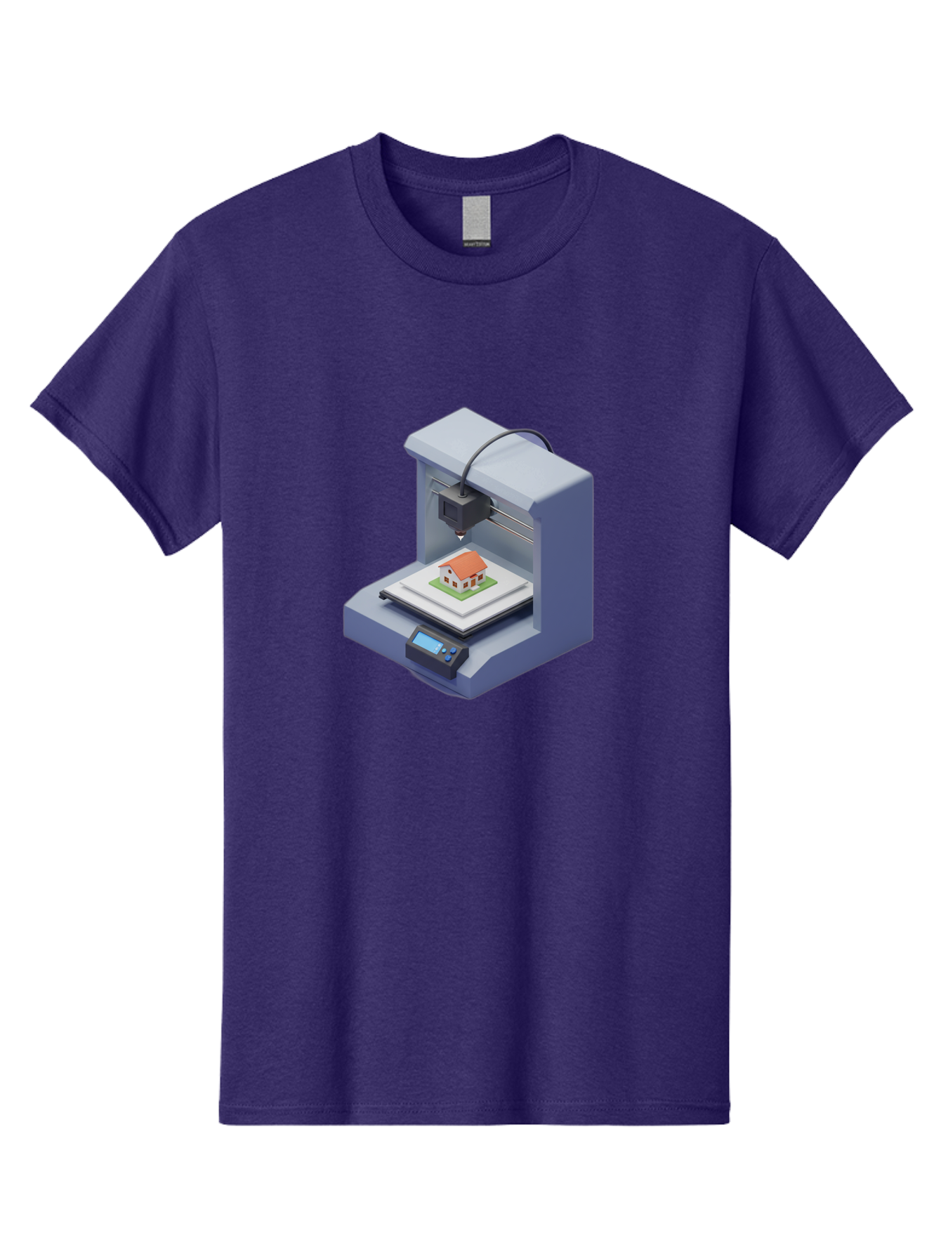 3D-Printer-25 Men'S Graphic Tee, 100% Cotton, Comfortable Casual Summer Wear, Machine Washable, 3D Printing Technology, House Model, Additive Manufacturing, Digital Fabrication, Rapid Prototyping, Modern Architecture, Futuristic Design, Baa019 17