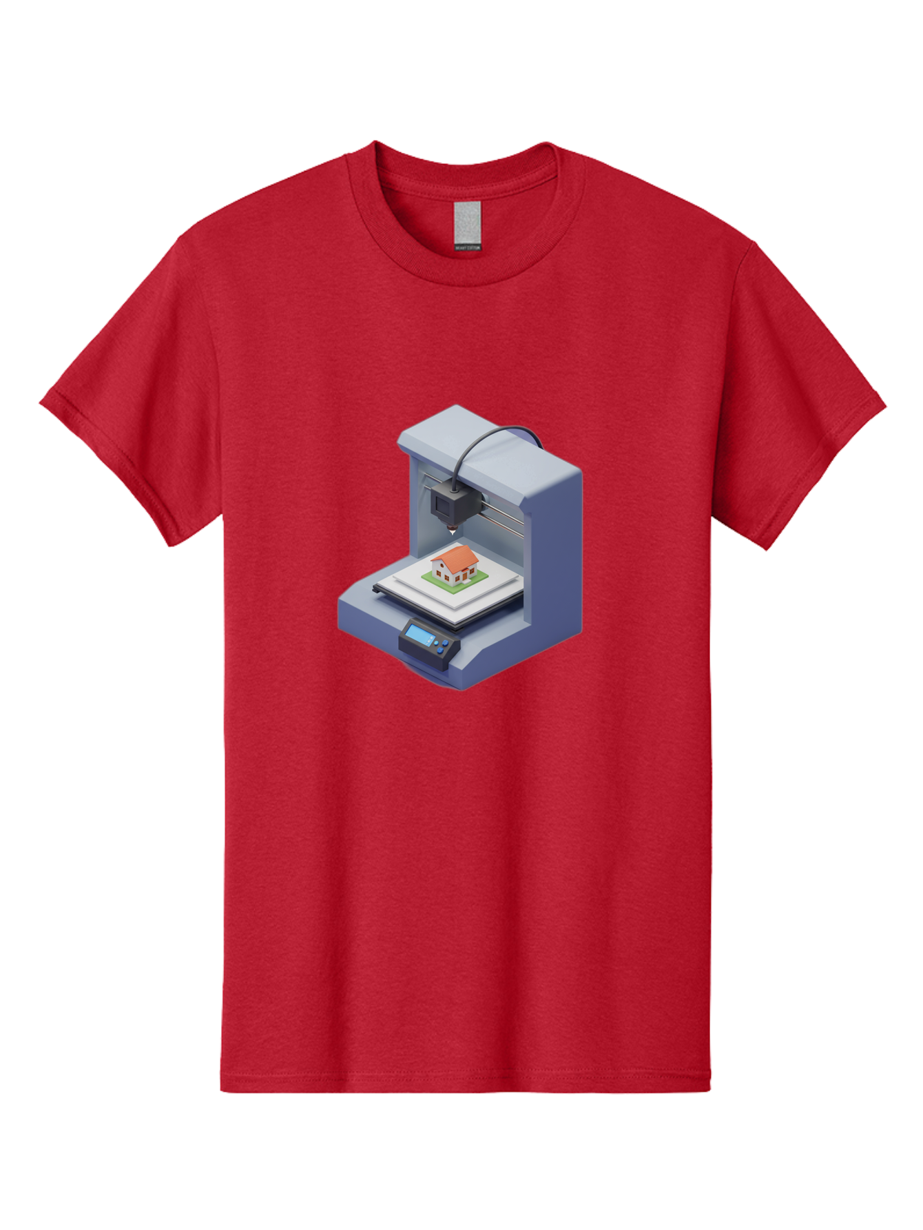 3D-Printer-25 Men'S Graphic Tee, 100% Cotton, Comfortable Casual Summer Wear, Machine Washable, 3D Printing Technology, House Model, Additive Manufacturing, Digital Fabrication, Rapid Prototyping, Modern Architecture, Futuristic Design, Baa019 15