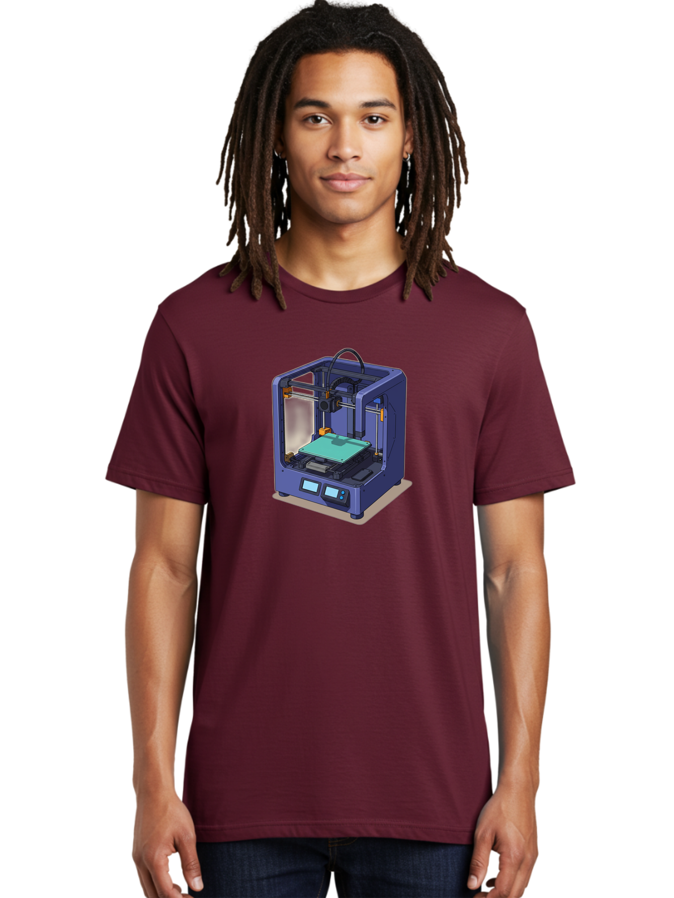 3D-Printer-26 Men'S Graphic Tee, 100% Cotton, Comfortable Casual Summer Wear, Machine Washable, 3D Printing Technology, Additive Manufacturing, Digital Fabrication, Rapid Prototyping, Custom Parts, Innovative Design, Futuristic Machinery, Baa020 12