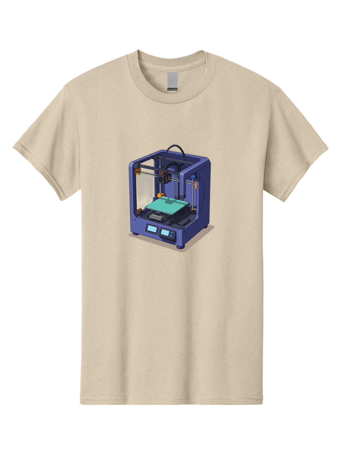 3D-Printer-26 Men'S Graphic Tee, 100% Cotton, Comfortable Casual Summer Wear, Machine Washable, 3D Printing Technology, Additive Manufacturing, Digital Fabrication, Rapid Prototyping, Custom Parts, Innovative Design, Futuristic Machinery, Baa020 9