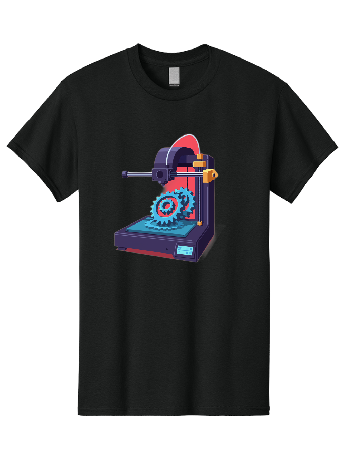 3D-Printer-29 Men'S Graphic Tee, 100% Cotton, Comfortable Casual Summer Wear, Machine Washable, 3D Printing Technology, Additive Manufacturing, Modern Machinery, Mechanical Parts, Digital Fabrication, Innovative Production, Gear Production, Baa023 7